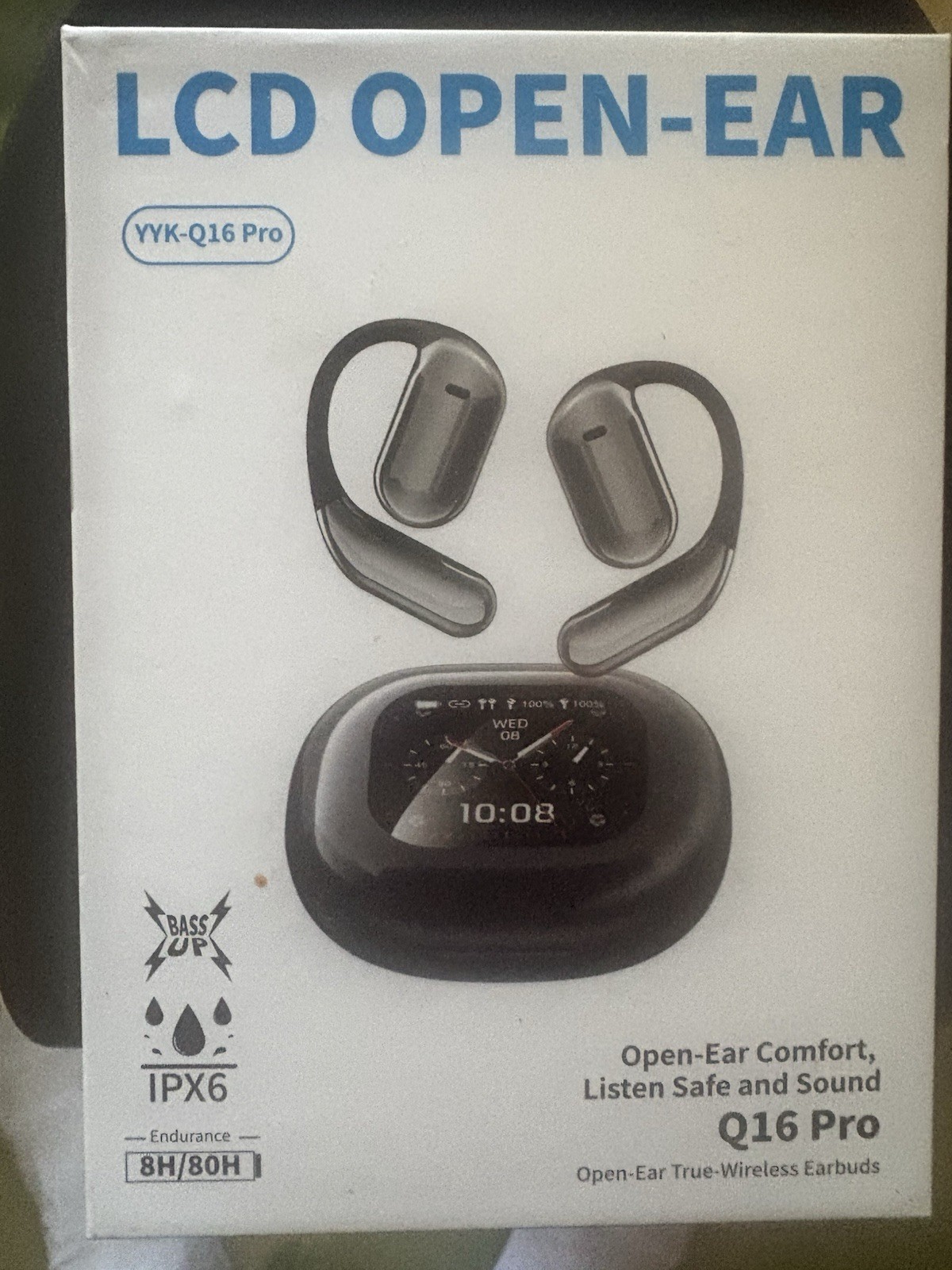 YYK-Q16 Pro LCD Open-Ear True-Wireless Earbuds