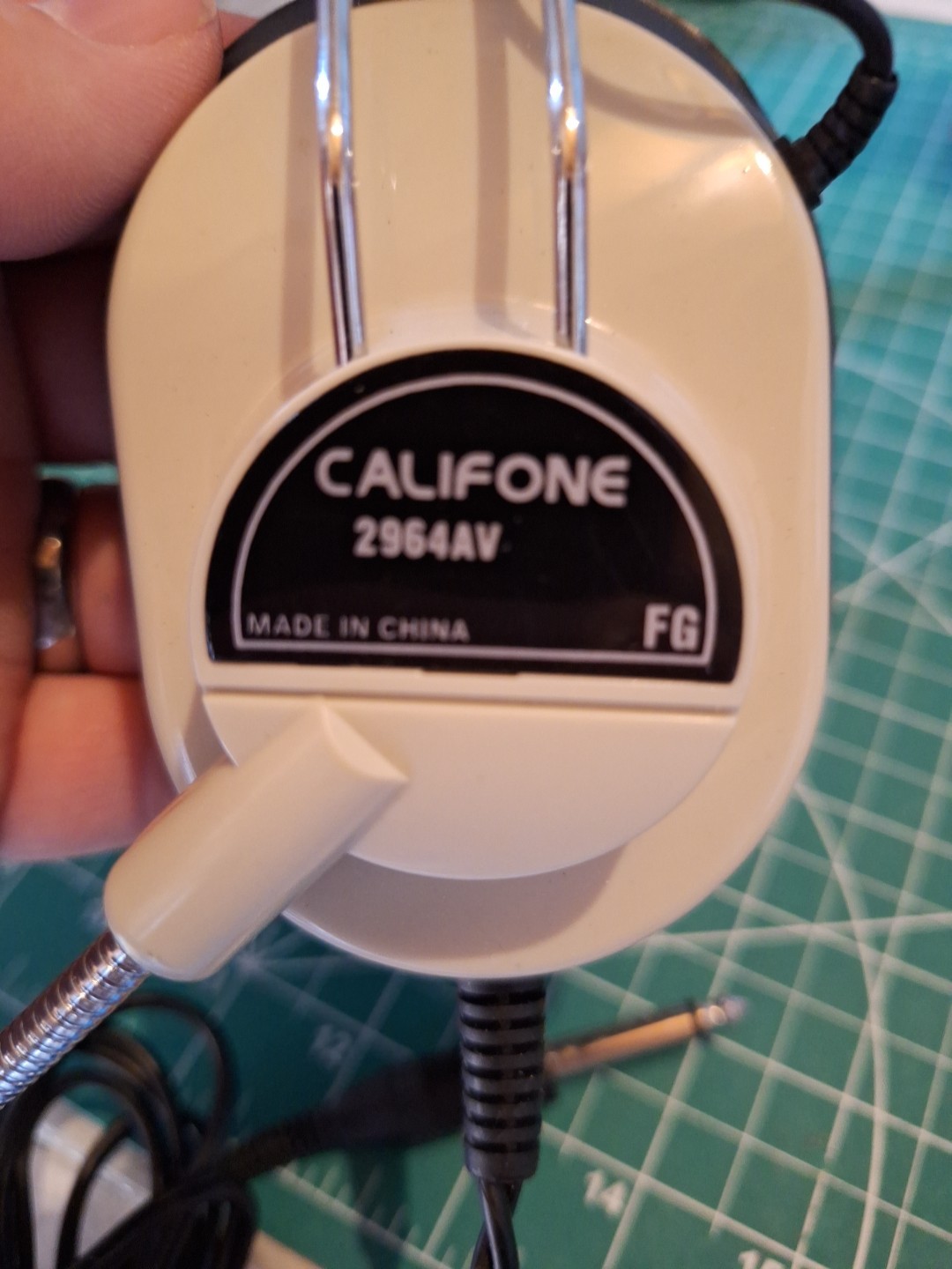 Califone 2964 AV Headphones + Mic 6.35 mm 1/4″ dual plug Mono 2964AV
