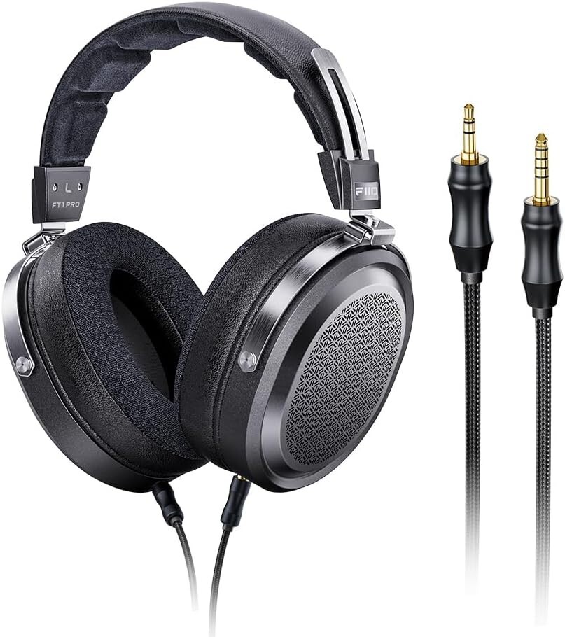 FiiO FT1 Pro Open-Back Planar Magnetic Wired Hi-Fi Headphone (Black)