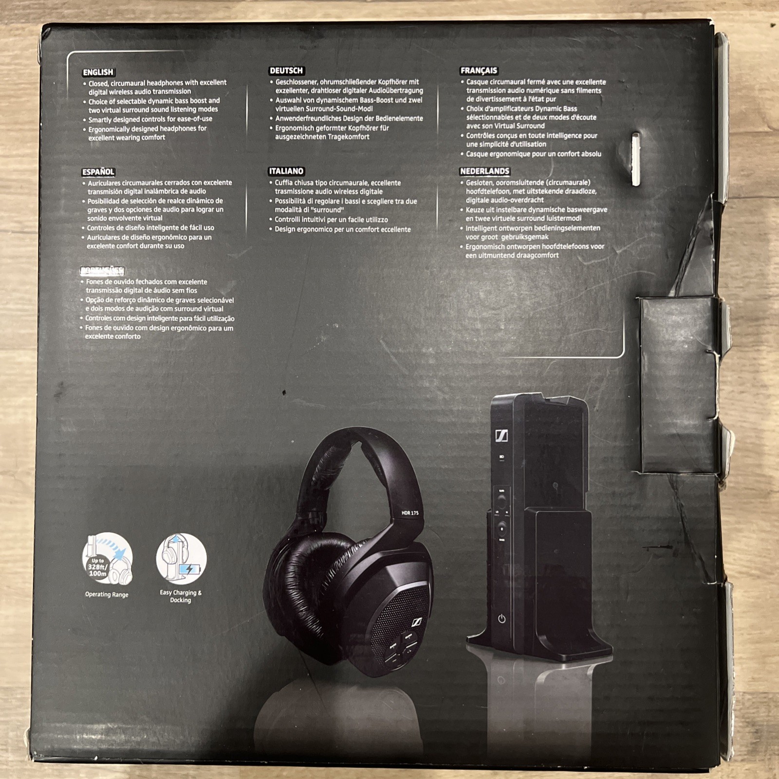 Sennheiser RS 175 RF Wireless Headphone System Closed Back
