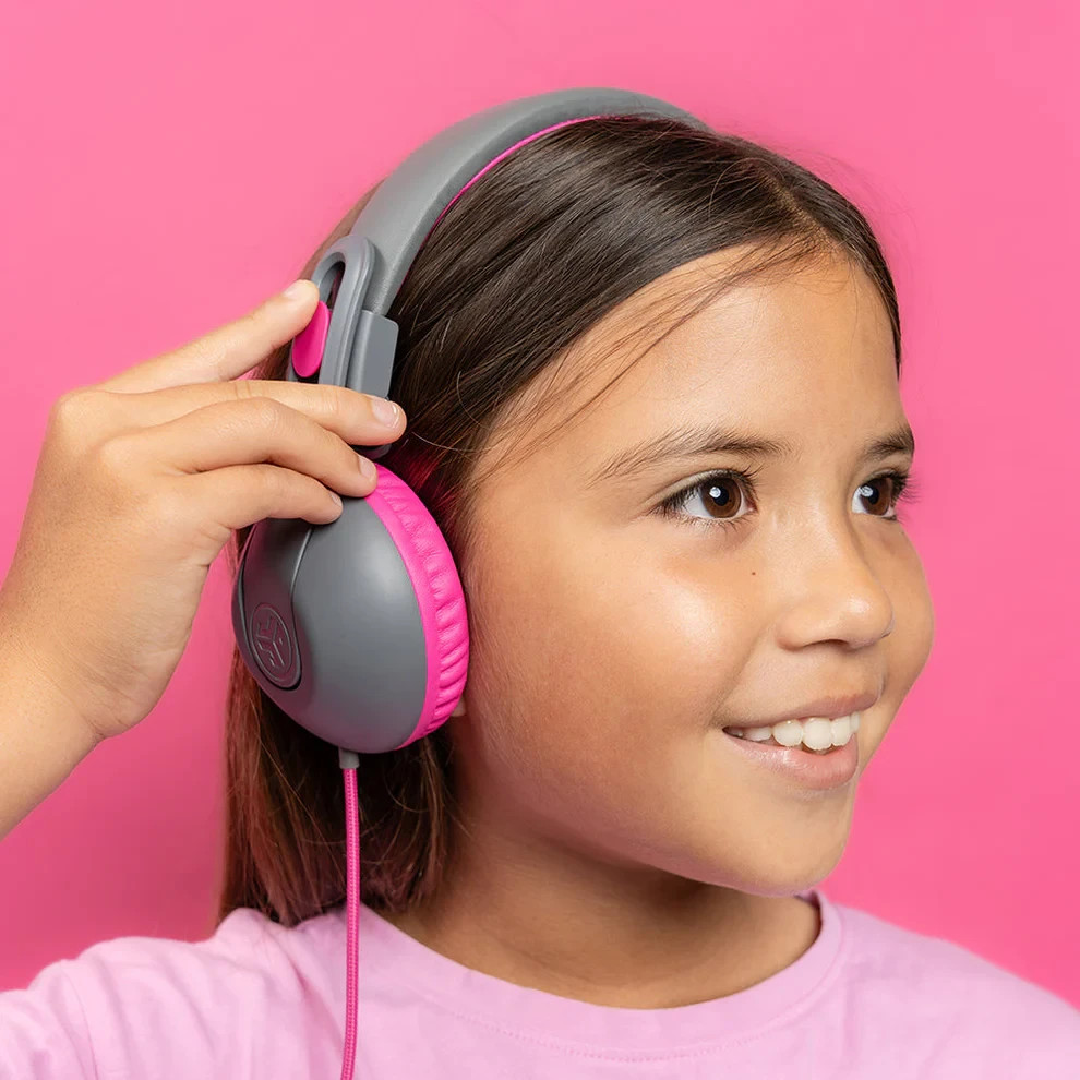 JLab JBuddies Studio 2 Kids On-Ear PINK Kids Wired Headphones w/ Mic NEW !!!