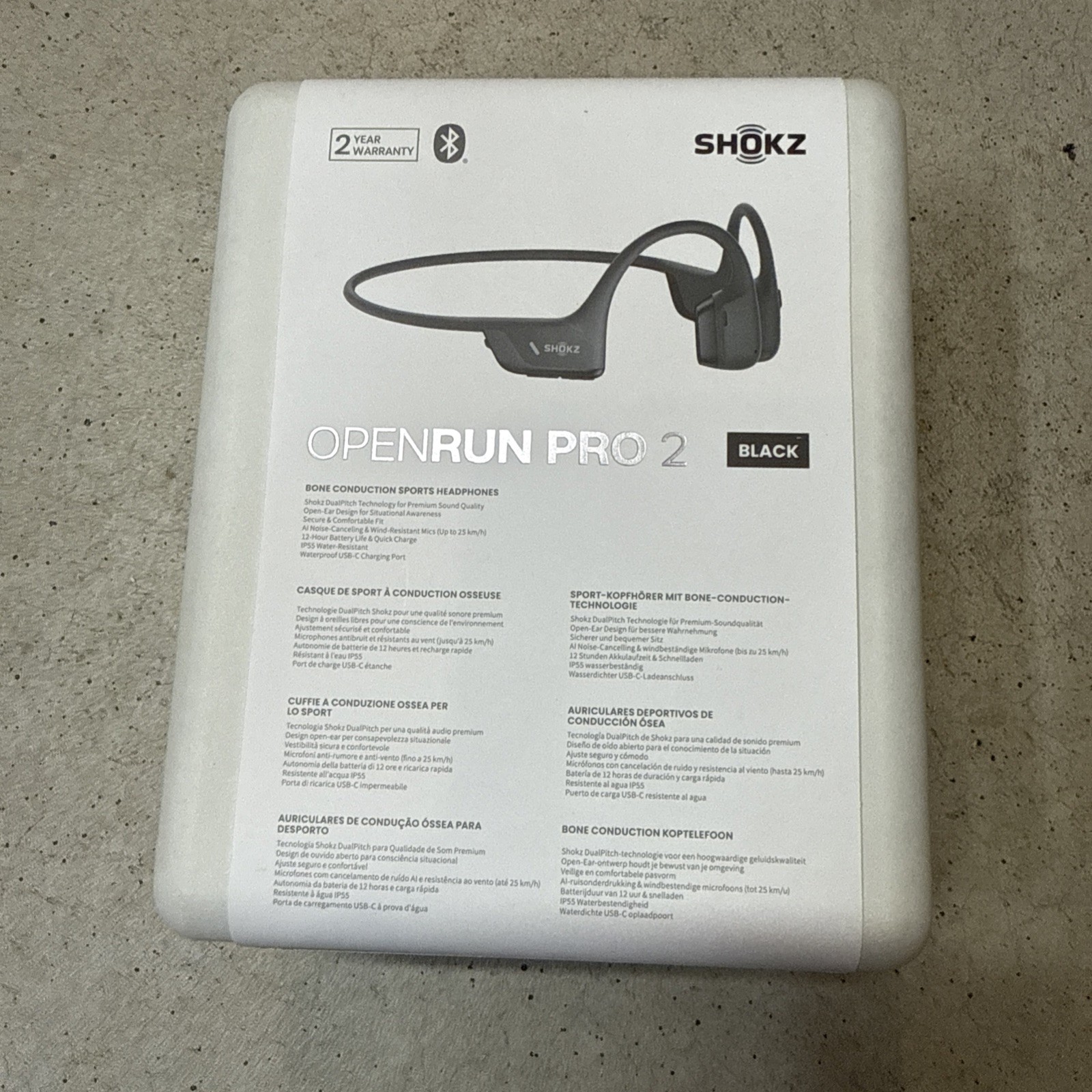 Shokz OpenRun Pro 2 Bluetooth Wireless Open-Ear Headphones – NEW / Sealed