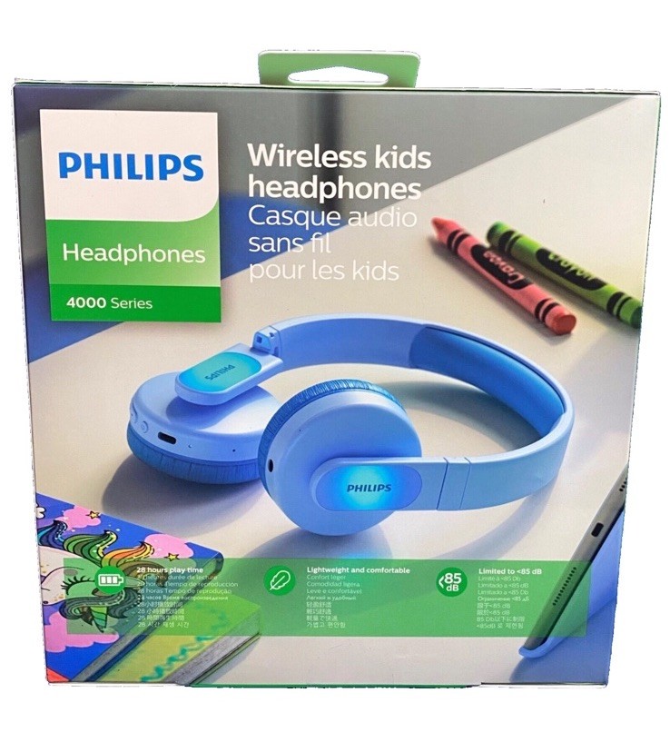 PHILIPS K4206B Kids Wireless On-Ear Headphones-BT-Wired-Parental app control-NEW