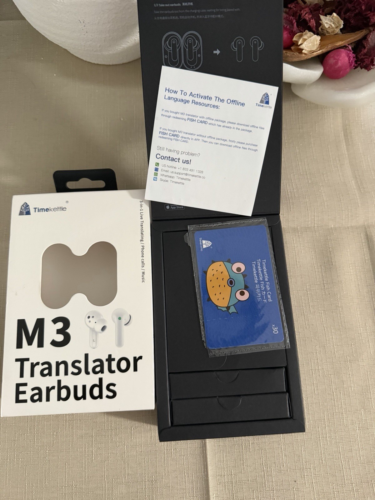 Timekettle M3 Translator Earbuds – Open Box (Excellent Condition)