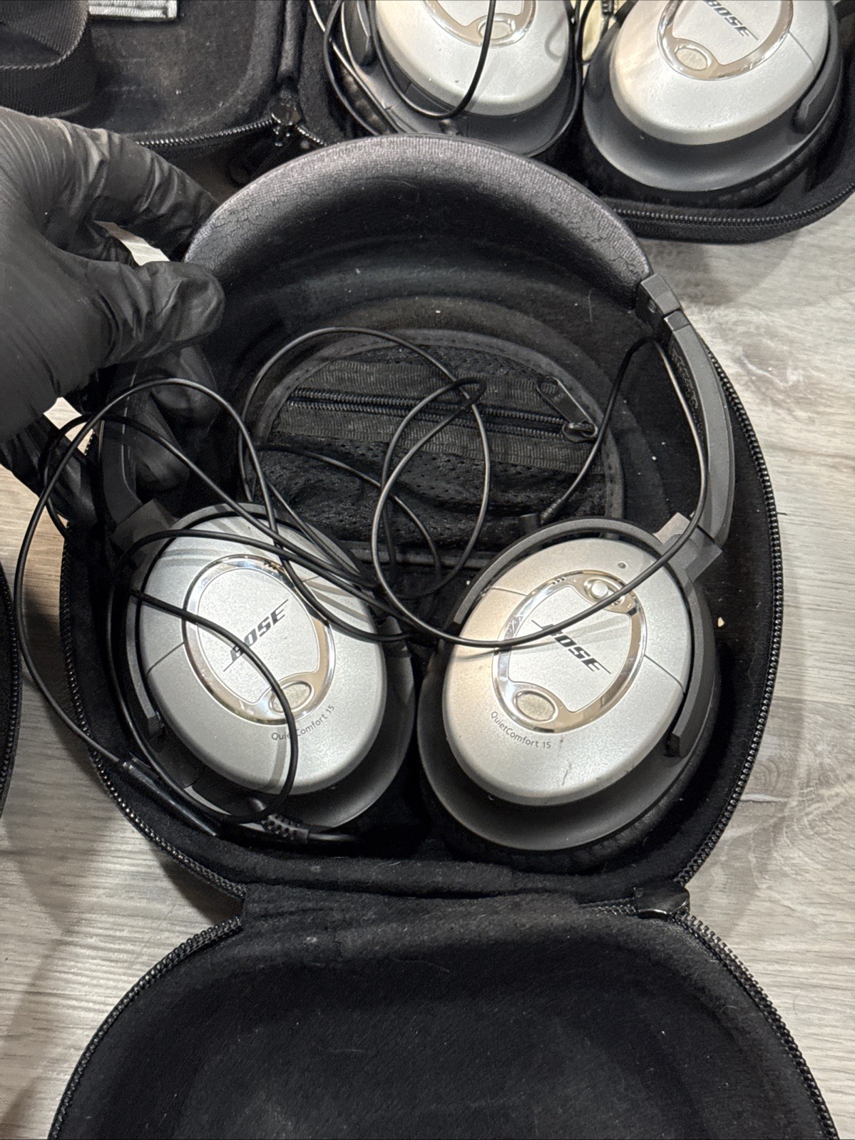 Lot Of 4 Bose QC15/QC3 Headphones with Noise Cancelling (Read Desc)