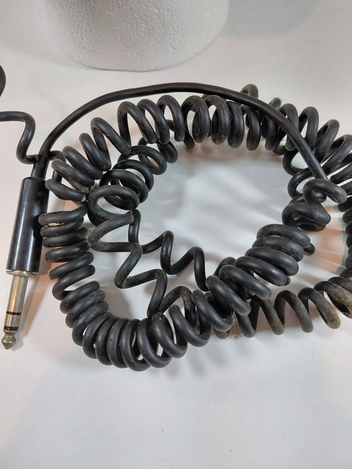 Vintage Koss K/6ALC Over-Ear Wired Headphones Tan Brown Coiled Cable 1/4″ Jack