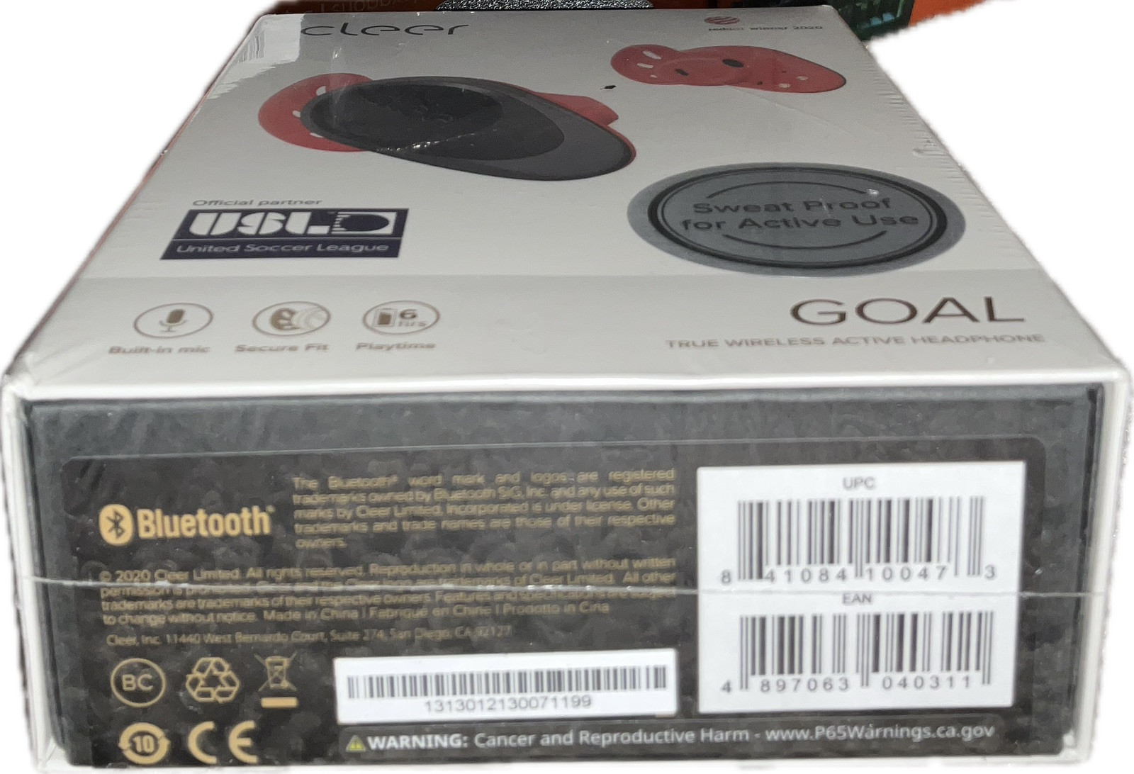 Cleer GOAL Bluetooth Wireless Active Headphone Earbuds RED Sports Workout