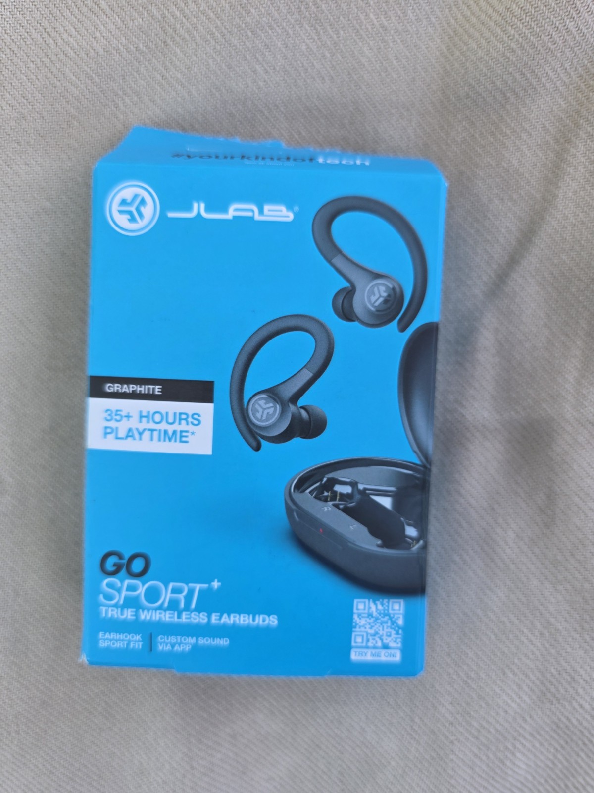 JLab Go Air Sport True Wireless Bluetooth Earbuds with Charging Case – Graphite