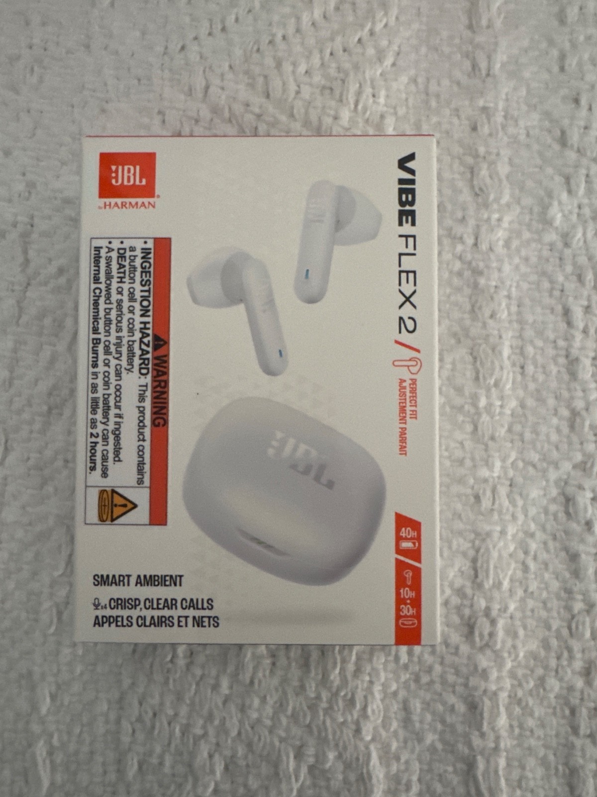 JBL Vibe Flex 2 True Wireless Earbuds Pure Bass Sound Smart Ambient NEW Sealed
