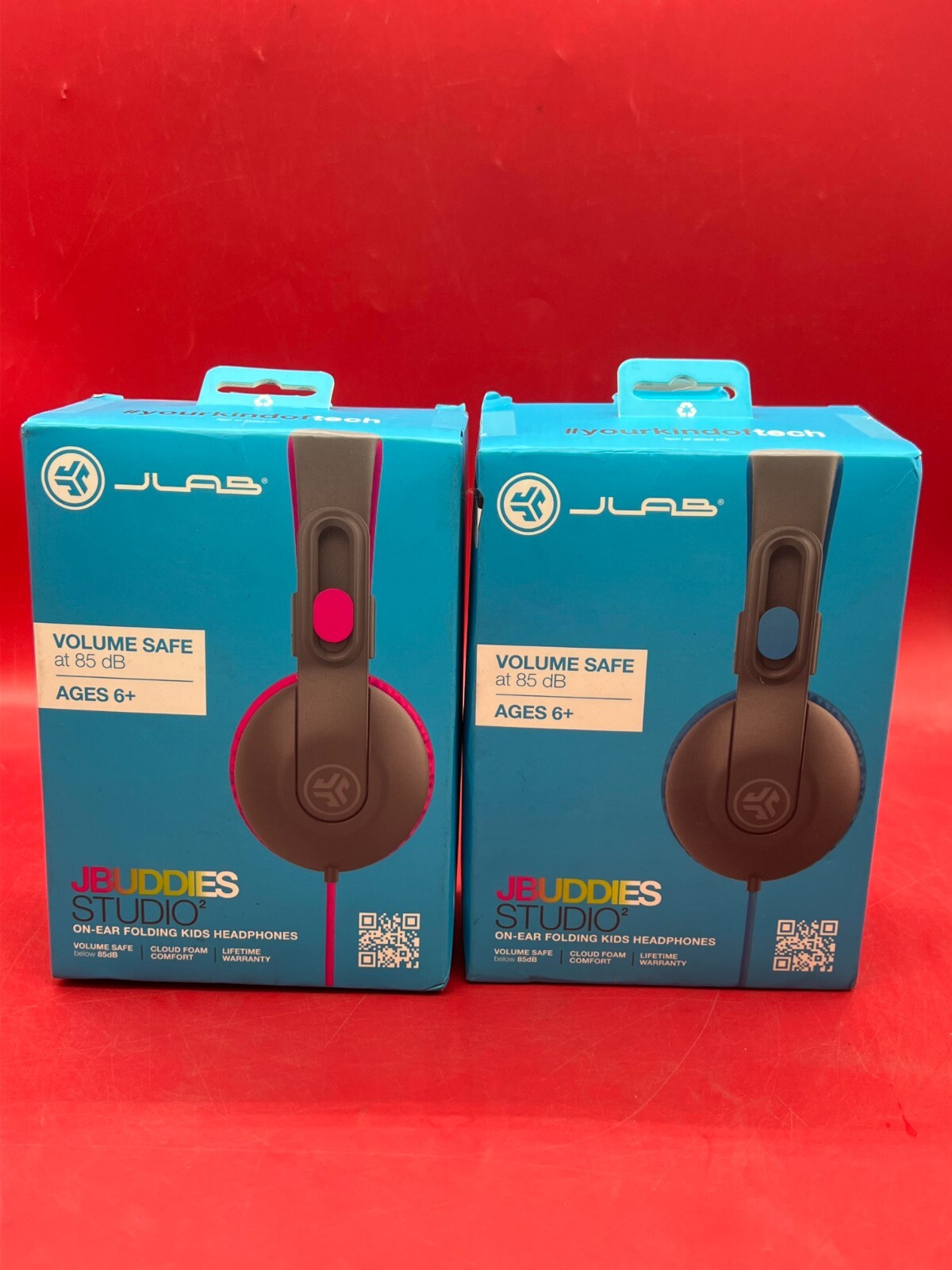 JLab JBuddies Studio On-Ear Folding Kids WIRED Headphones – New (2 Colors)