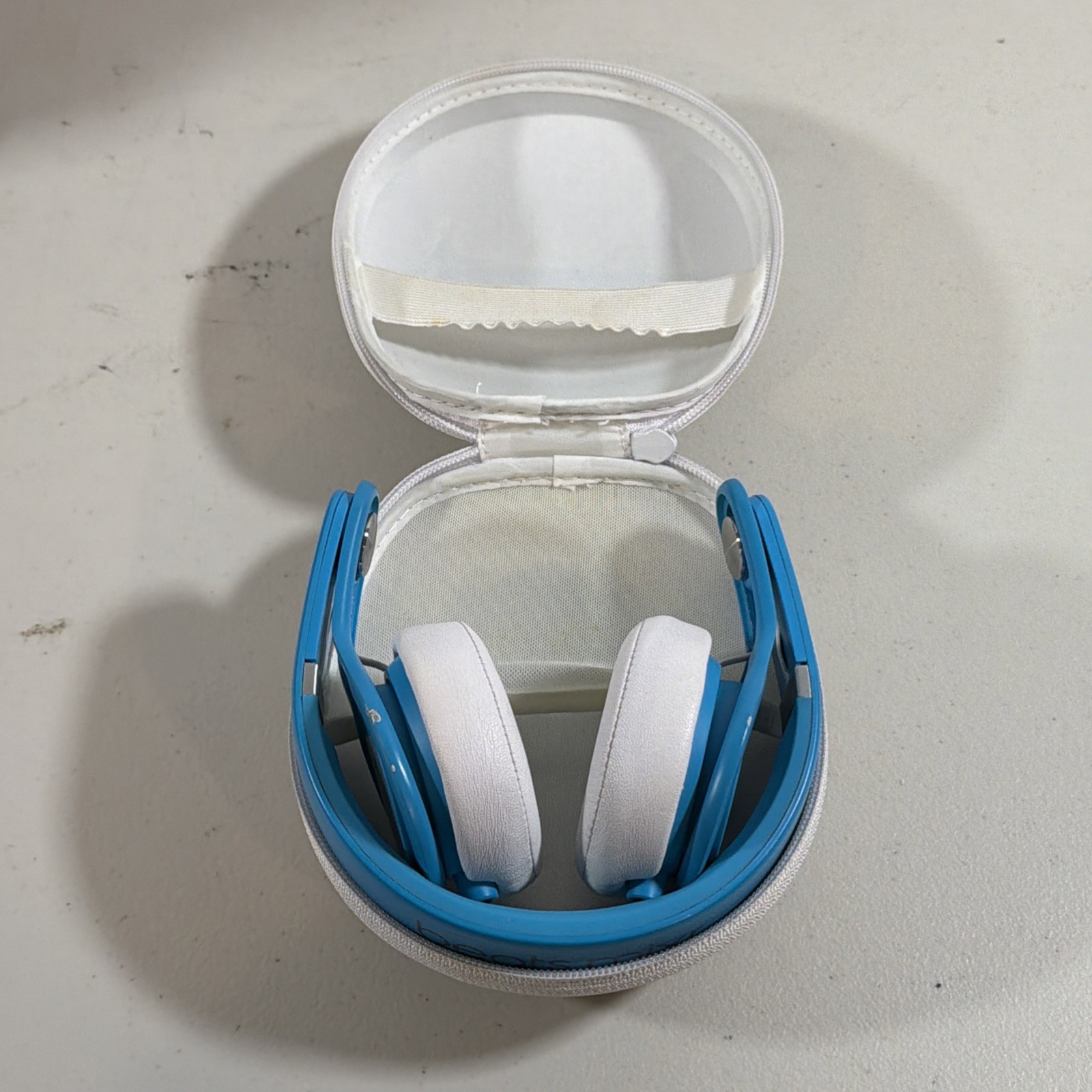 Beats Mixr Wired On-Ear Headphones Blue White – SEE DESCRIPTION.