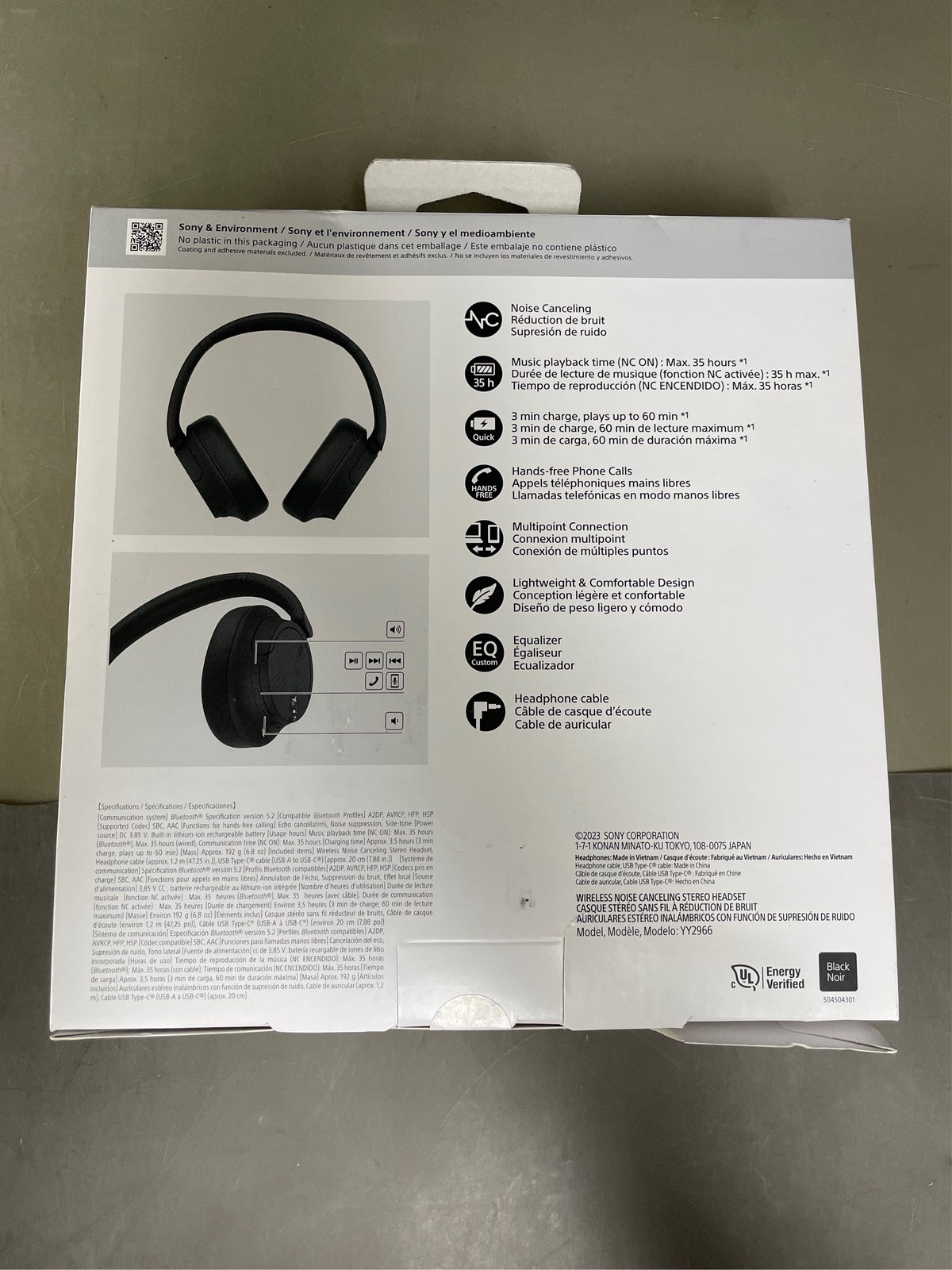 Sony Wireless Over The Ear Wireless Noise Canceling Headphones