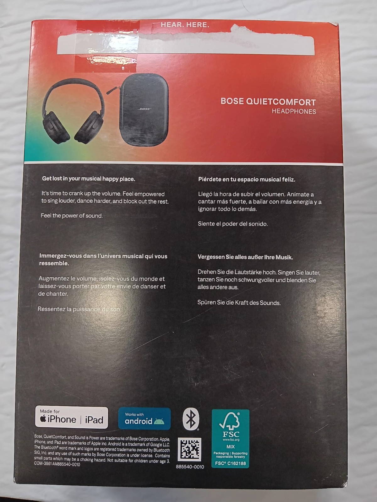Bose QuietComfort Wireless Over-Ear Headphones – Brand New – Black
