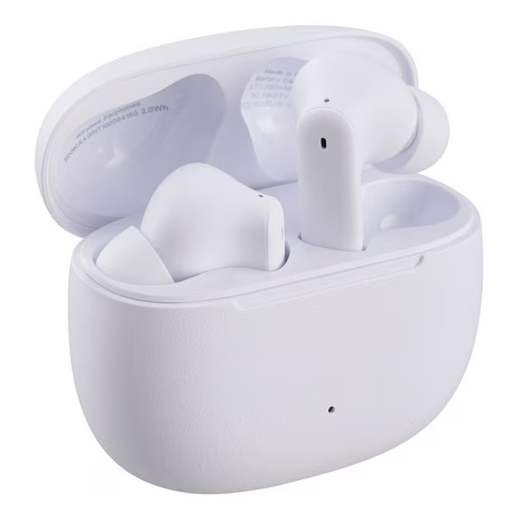 NEW onn. groove Bluetooth In-Ear Earbuds ANC/Ambient, Qi Wireless, IPX5 White