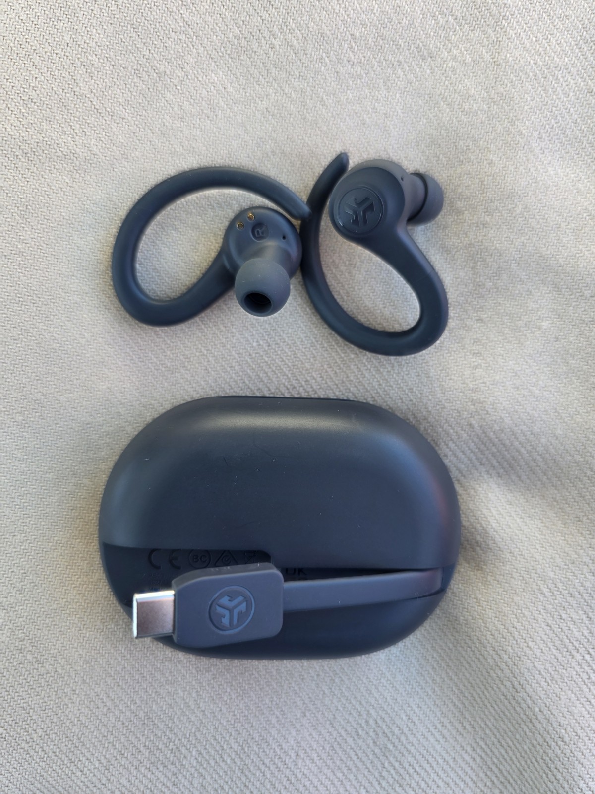 JLab Go Air Sport True Wireless Bluetooth Earbuds with Charging Case – Graphite