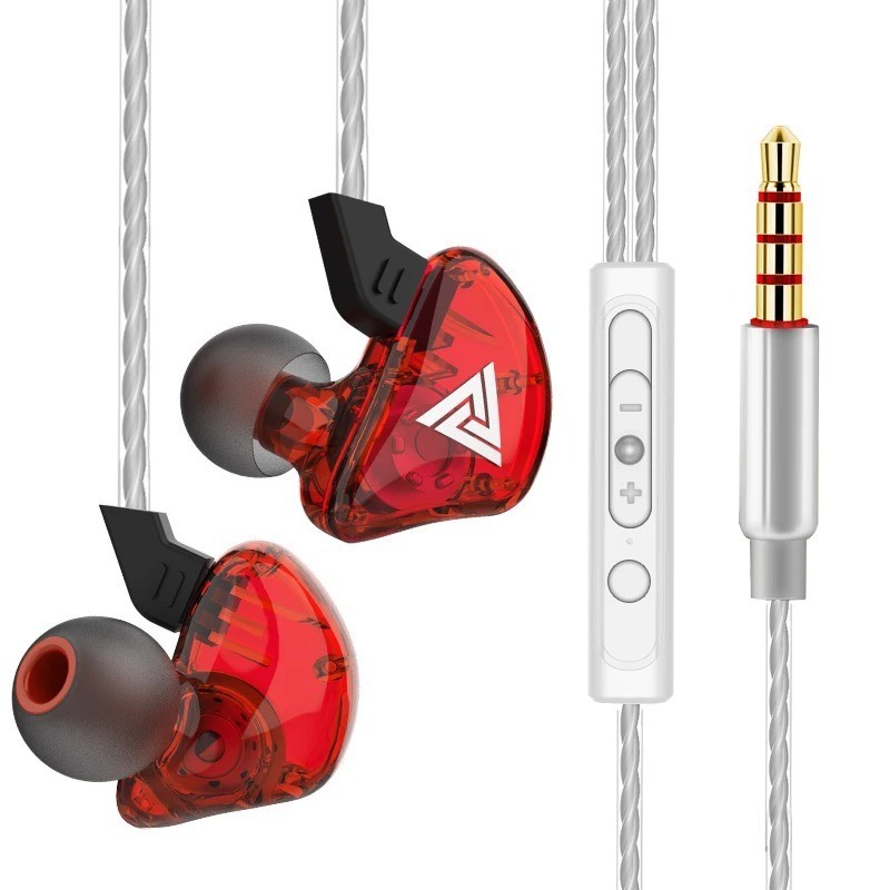 QKZ AK6 Wired In Ear Earphones with Mic 3.5mm Stereo Bass Headphones