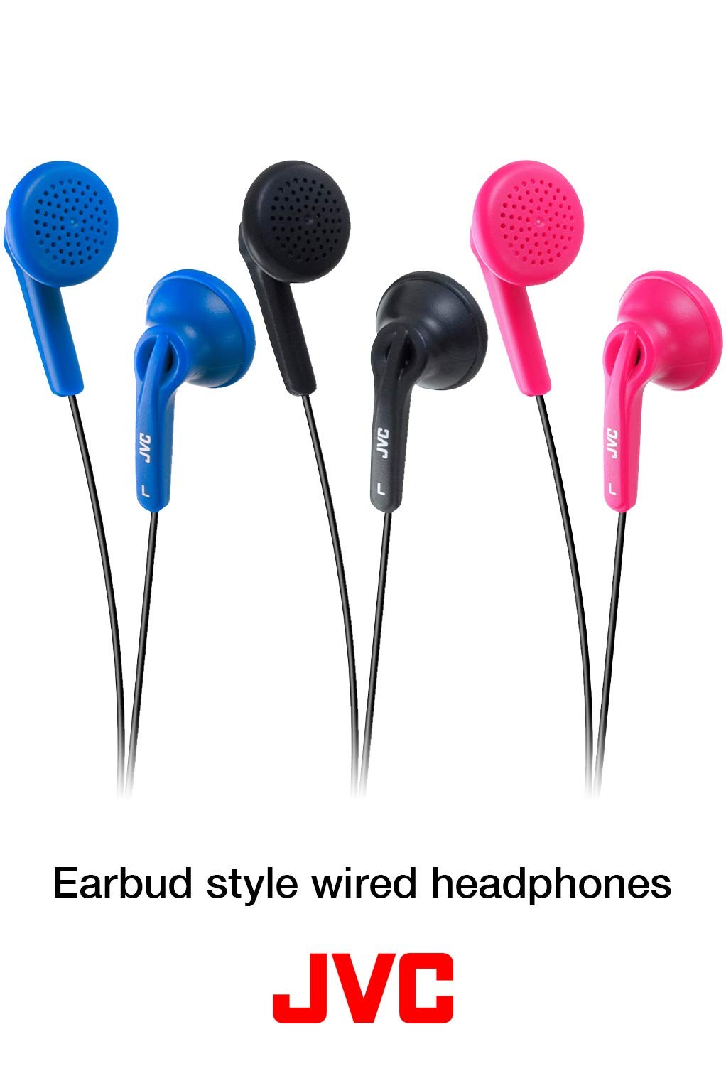 JVC HAF12A Earbud Headphones – Blue 1 Count (Pack of 1),