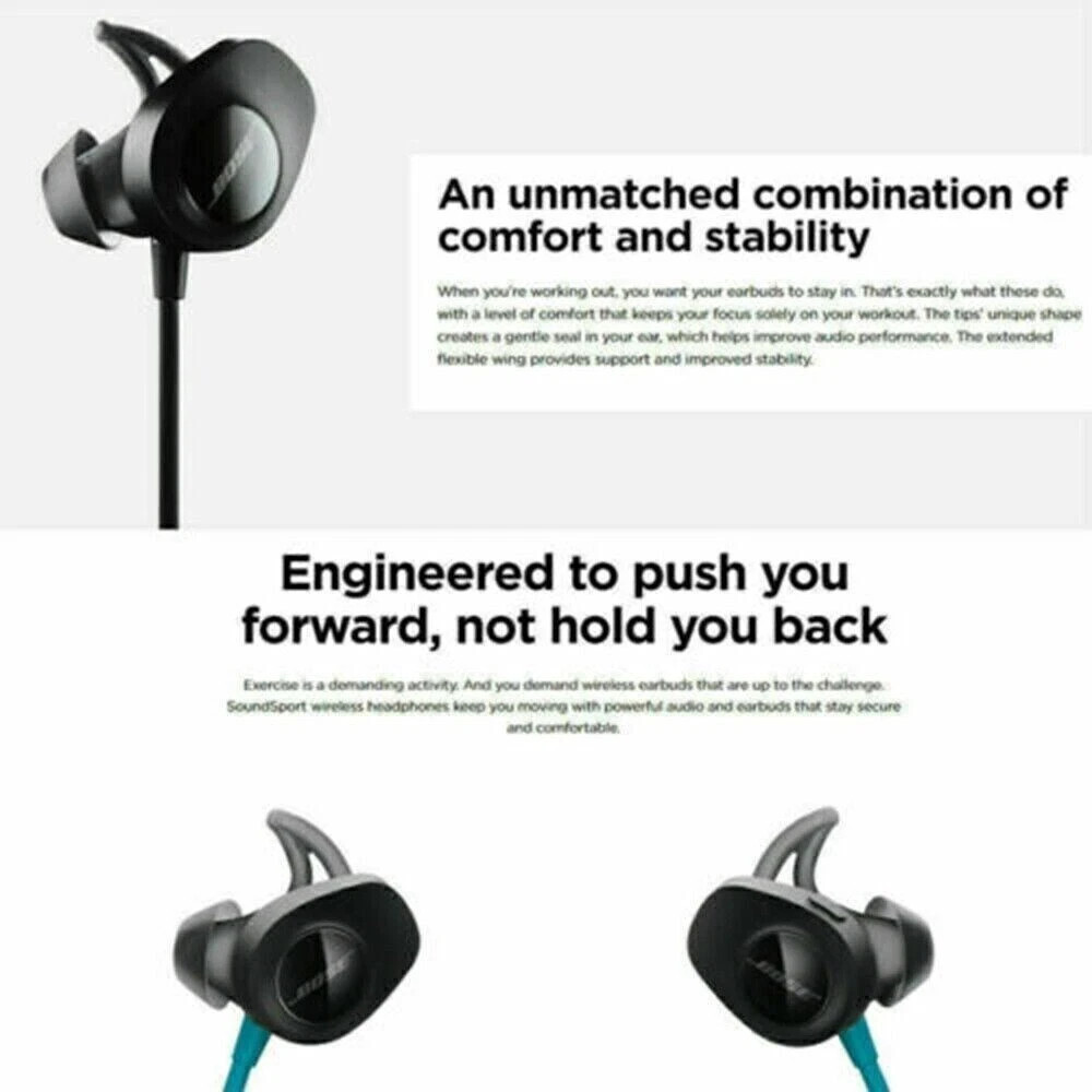 Bose SoundSport Wireless In Ear Bluetooth Sweat-Resistant Headphones-Citron