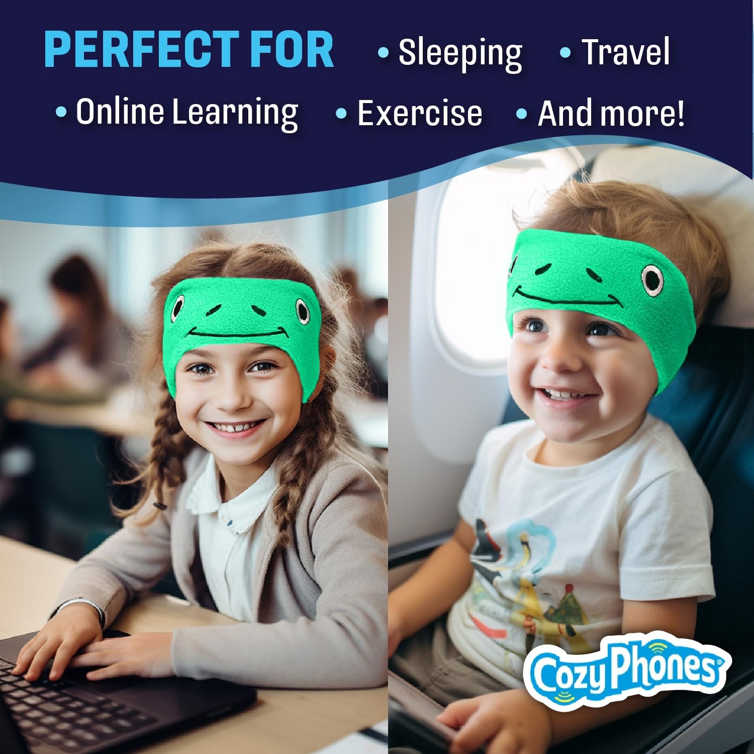 CozyPhones Over The Ear Headband Headphones – Kids One Size, Multicolor