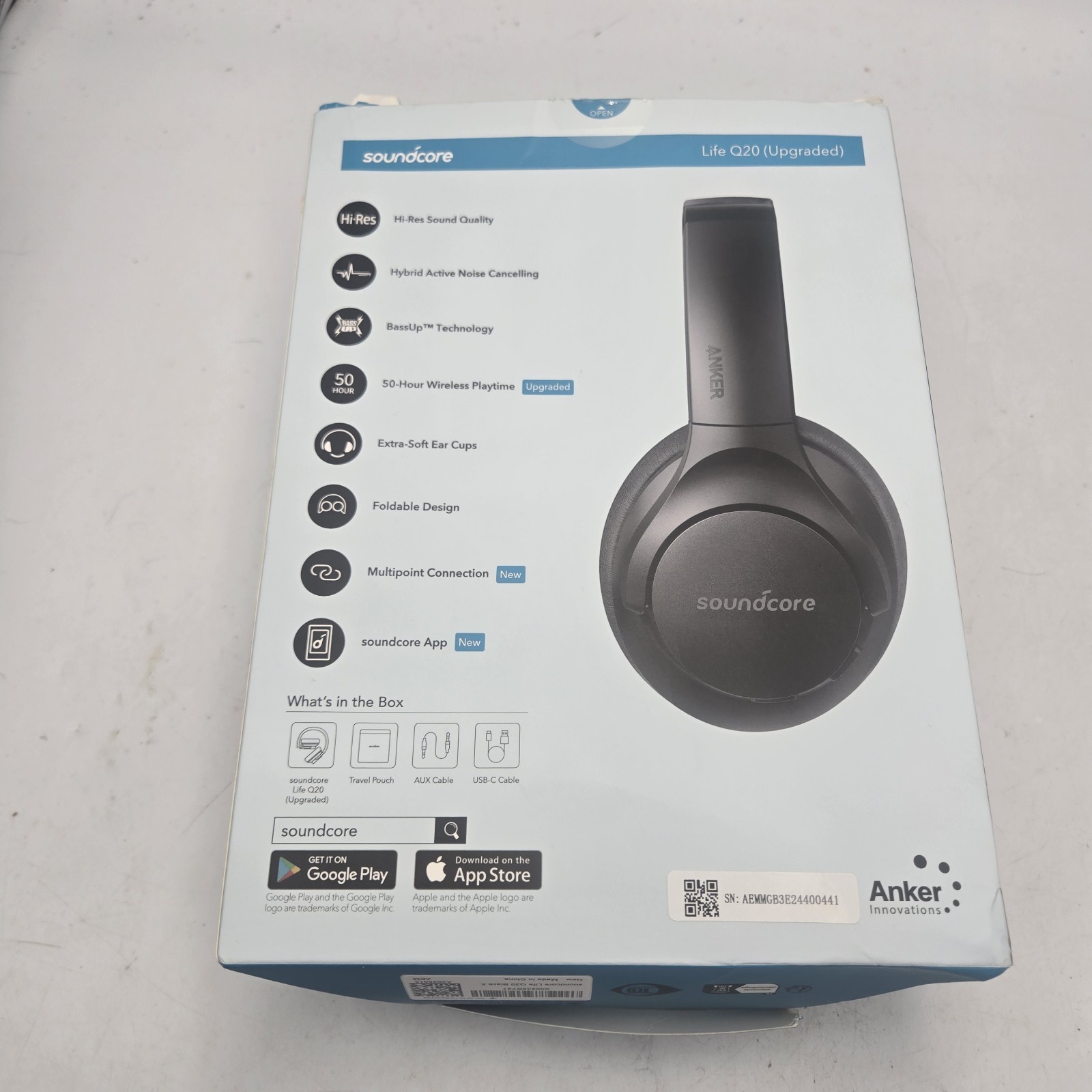 Soundcore Anker Life Q20 Active Noise Cancelling Headphones FAST FREE SHIPPING c