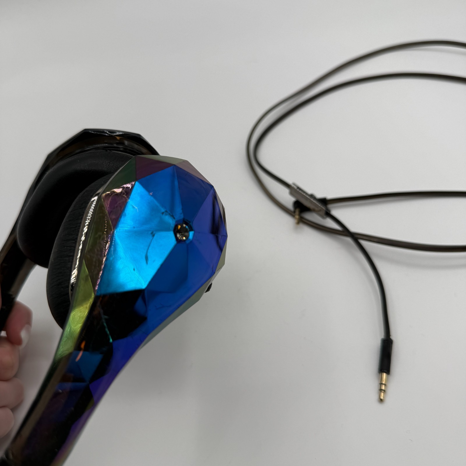 Monster Diamond Tears Edge On-Ear Headphones Purple Blue NOT TESTED