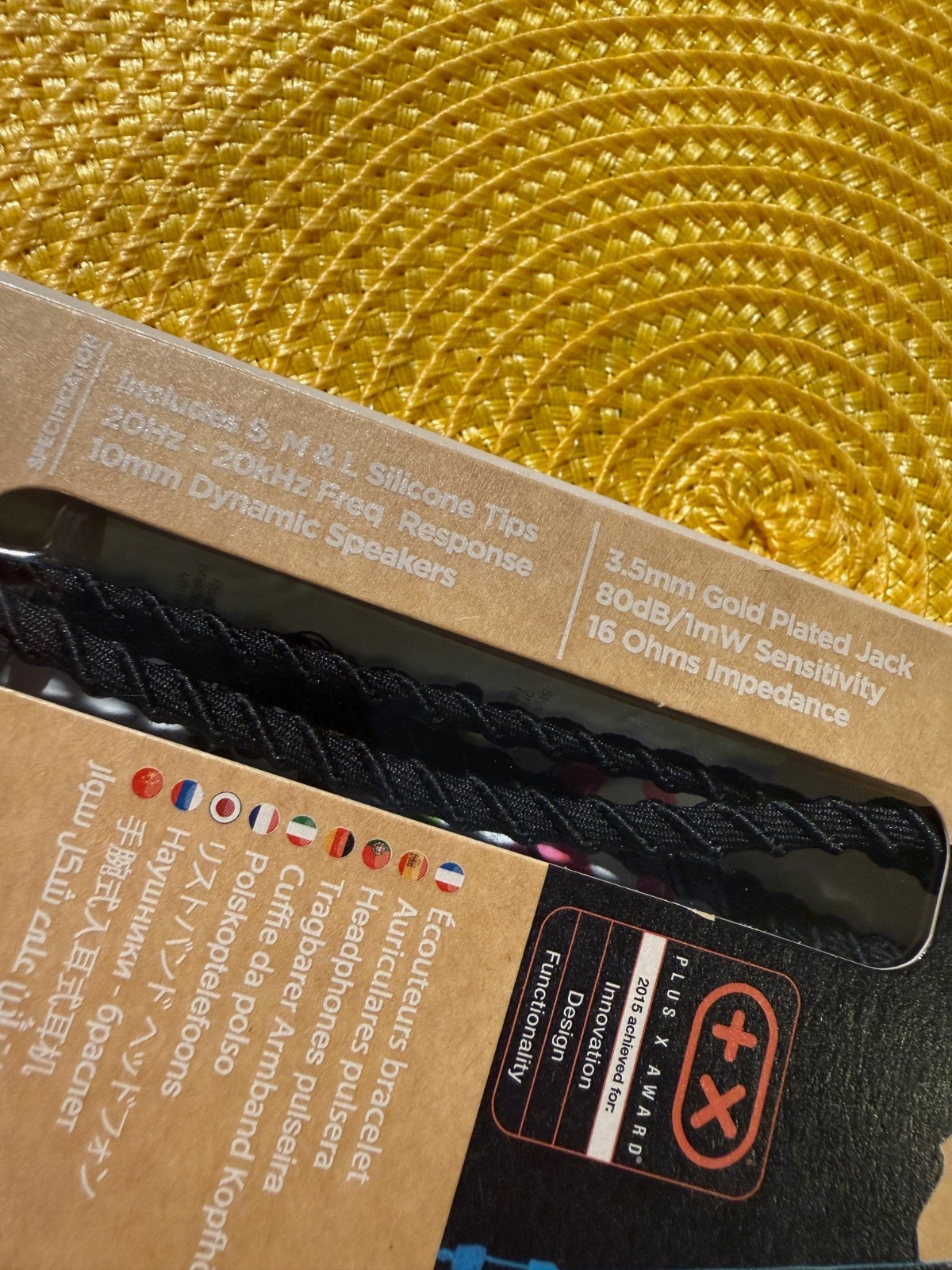 Wraps Wristband Headphones Fabric Cable Coal Color