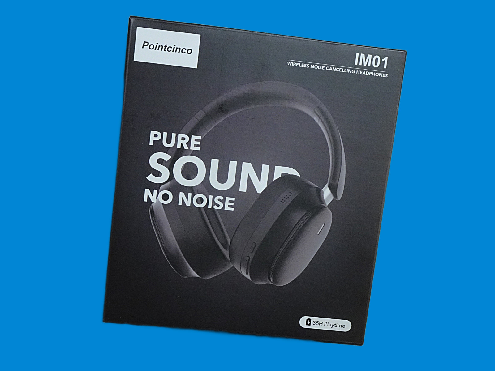 Pointcinco Hybrid ANC Bluetooth 6.0 Wireless Headphones Over Ear 80H Black