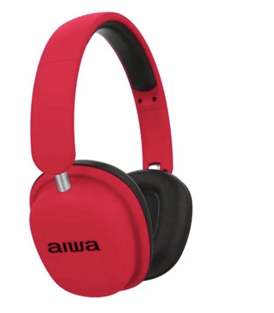 Aiwa Bluetooth Over-Ear Wireless Headphones w/ Adjustable Headband, 15H Playtime