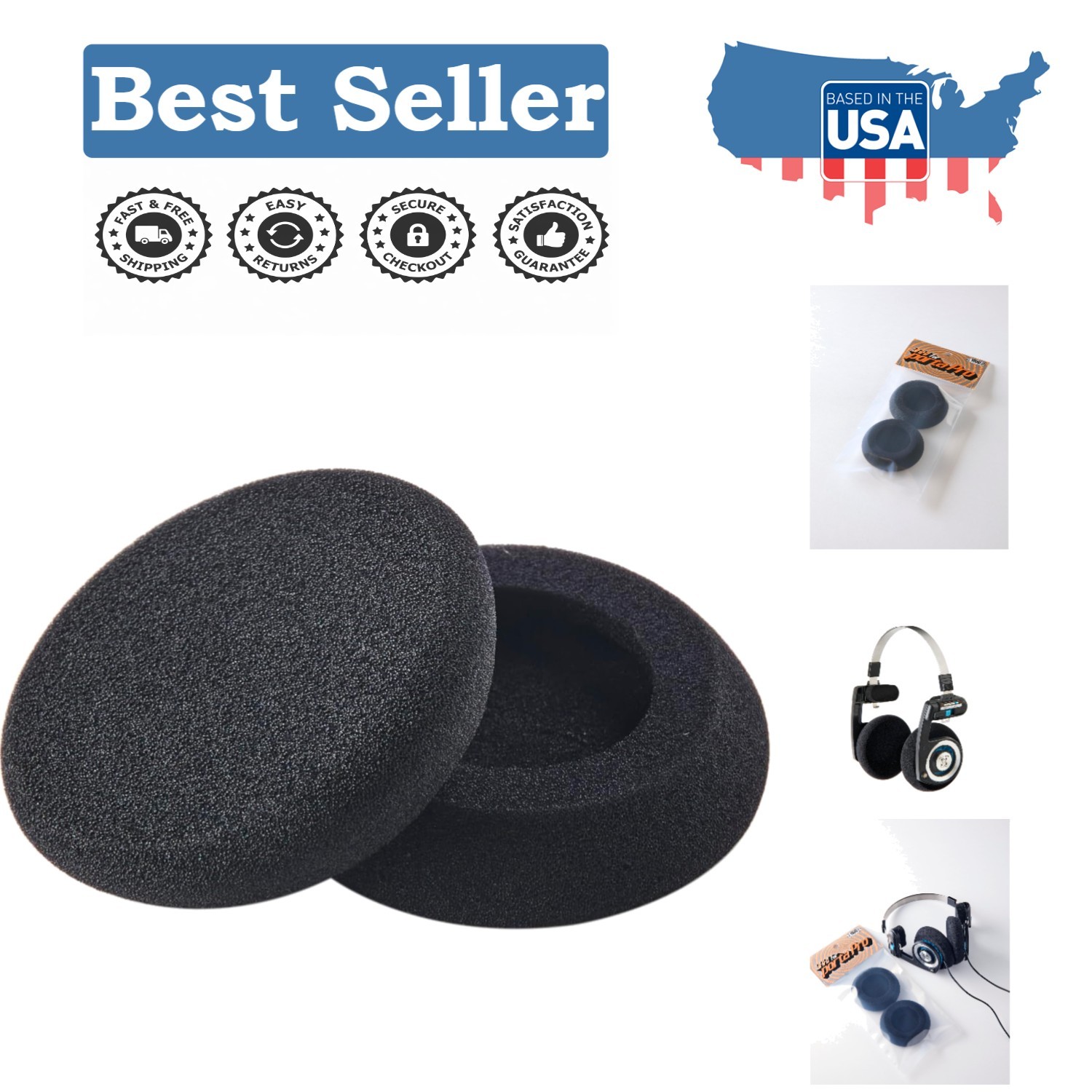 Memory Foam Earpads for Koss PortaPro – Custom Color Options Included