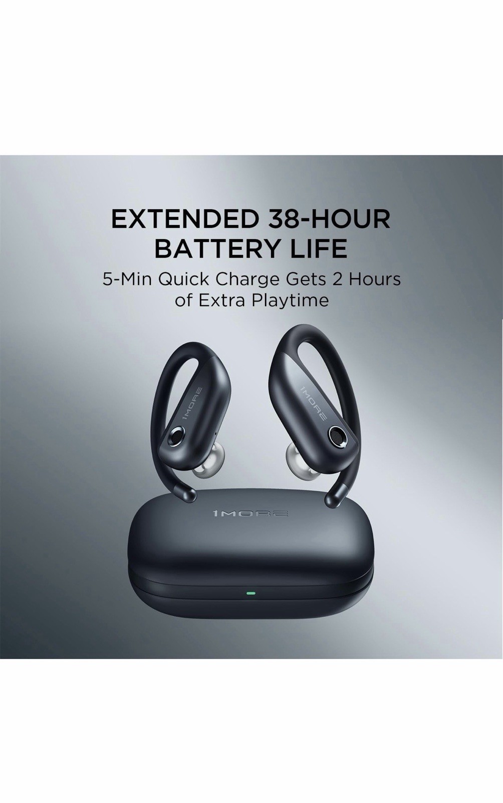 1MORE S50 Fit Open-back In-Ear Headphones, Wireless Bluetooth 5.3, 4 microphones