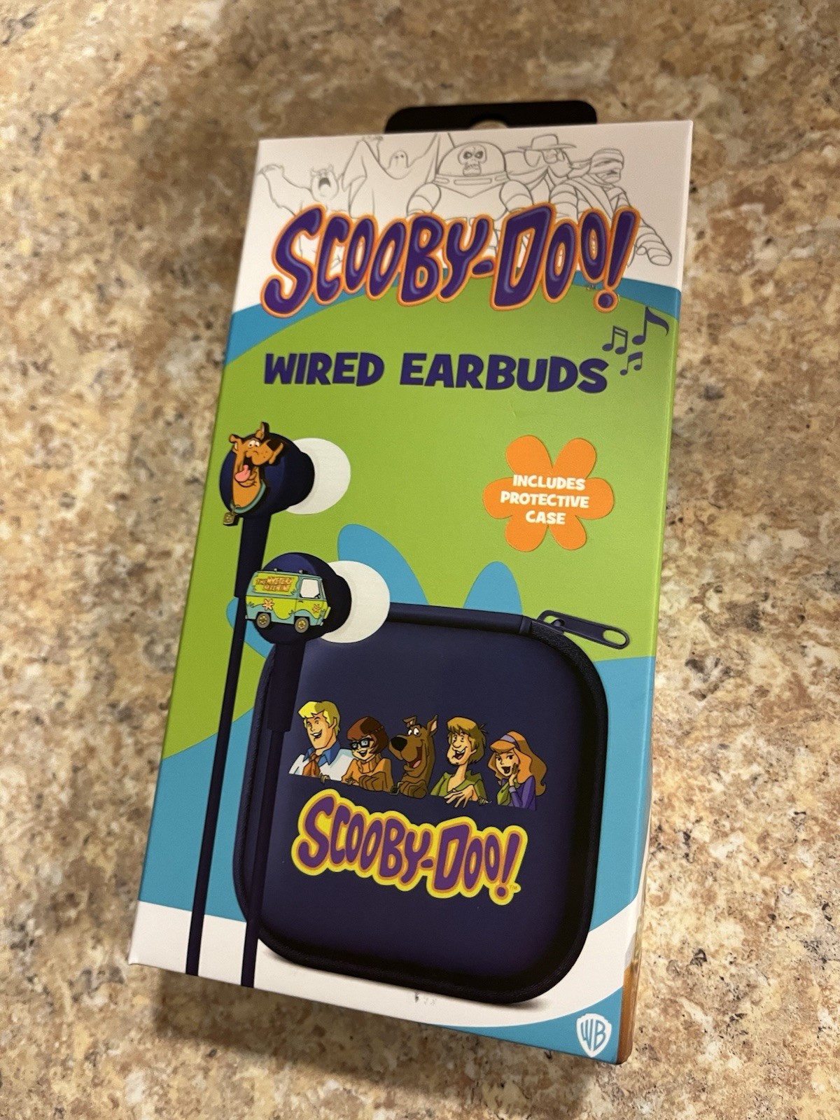 Scooby-Doo Wired Earbuds with Protective Collectible Case NEW! Free Shipping!