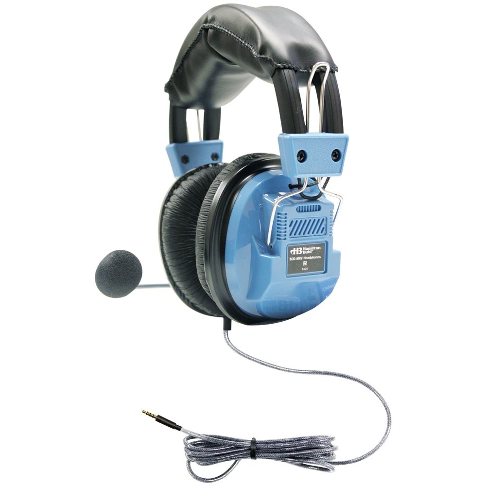Hamilton Buhl SCGAMV Headset w/ Gooseneck Mic 4ft Light Blue