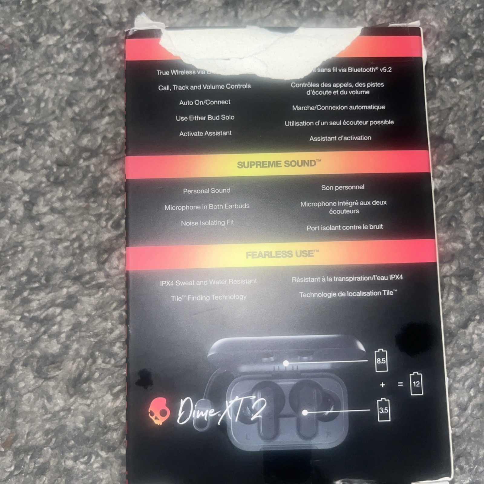 Skullcandy Dime XT 2 True Wireless Earbuds – Black (S2DBW-Q740)