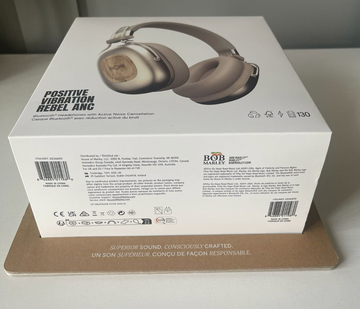 House of Marley Positive Vibration Rebel ANC Headphones New in Box BT 5.4
