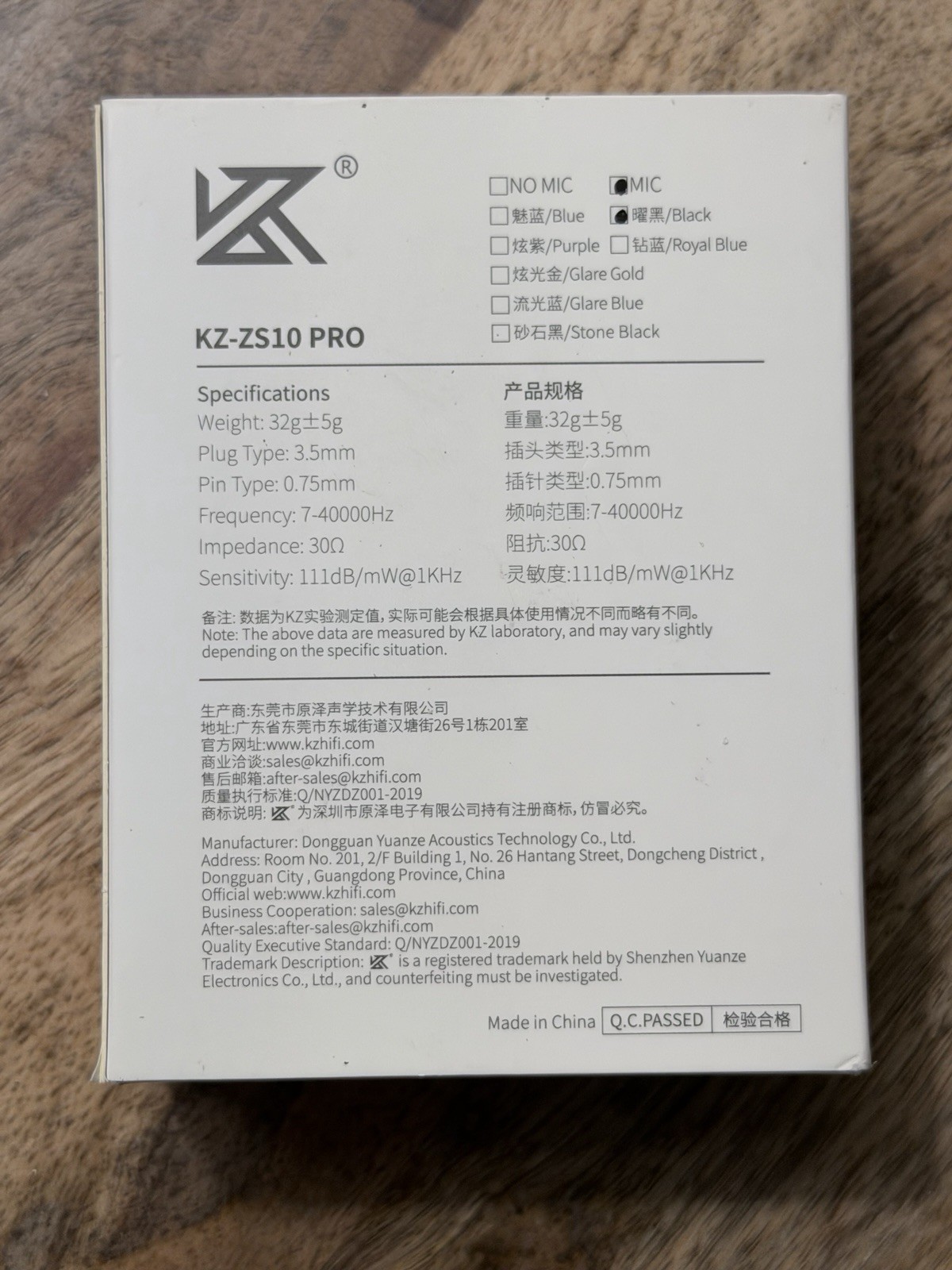 KZ ZS10 Pro 4BA+1DD 5 Driver In-Ear Hifi Metal Earphones With Detachable Cable