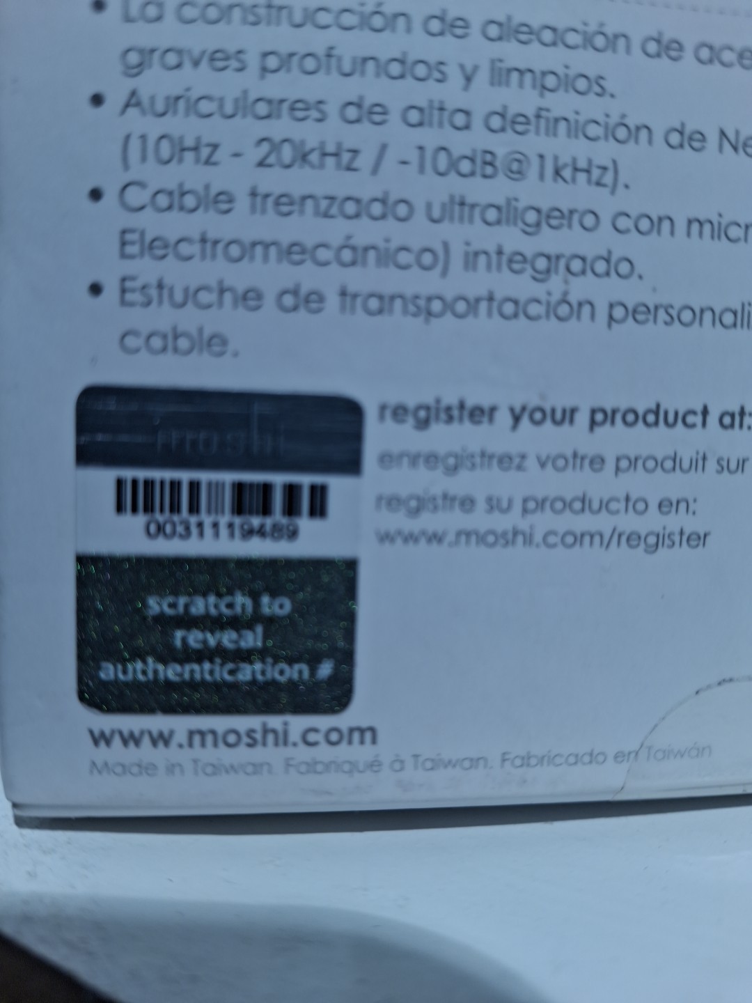 Moshi Audio Vortex PRO Earbuds HR8 Full Range Neodymium DriverExtended Range New