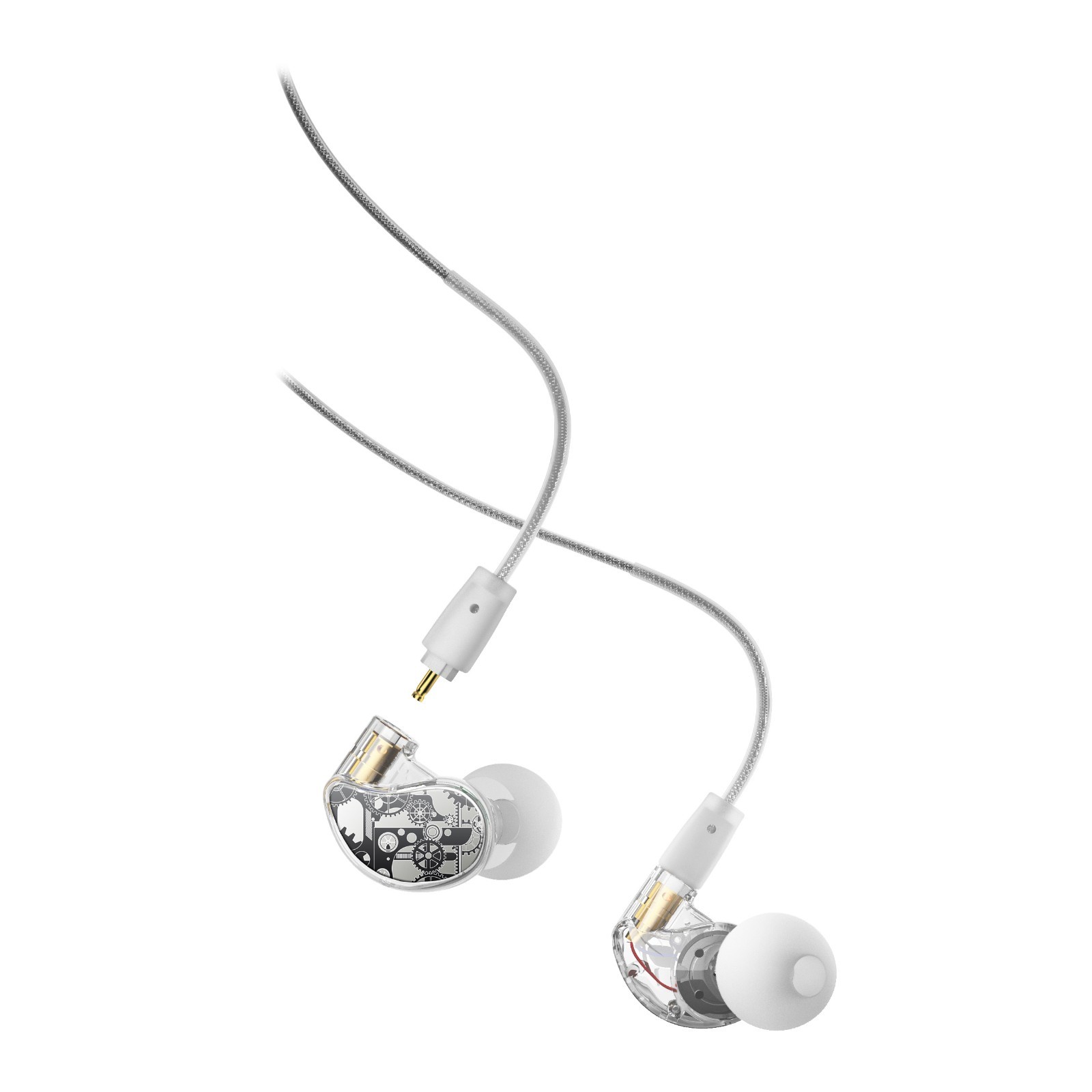 MEE audio M6 PRO 2nd Generation + Gears Artwork Faceplates Bundle (Clear)