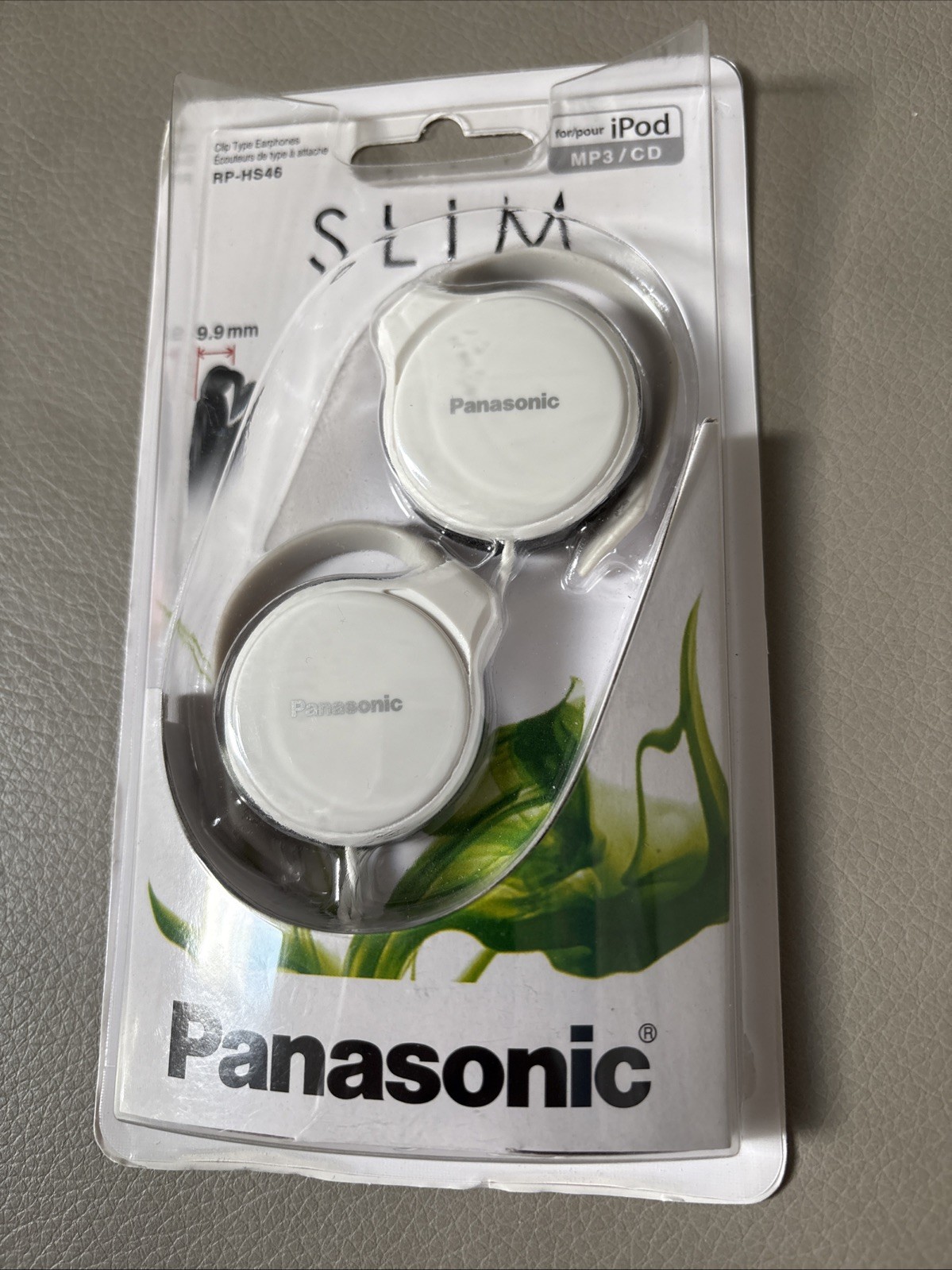 Panasonic RP-HS46EW Clip-On Wired Headphones Lightweight White