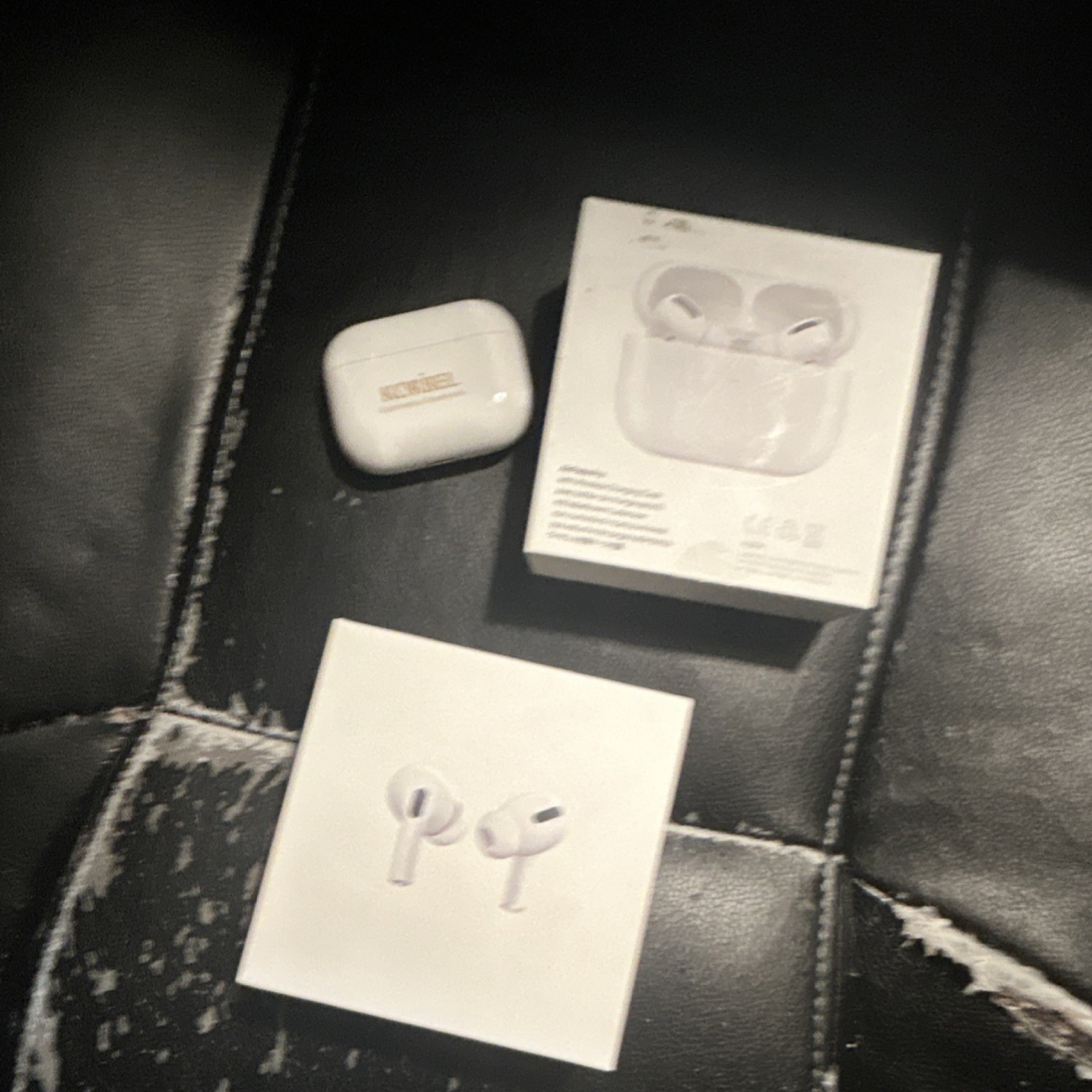 Korbel California Champagne Wireless In-Ear Earbuds White with Charging Case/Box