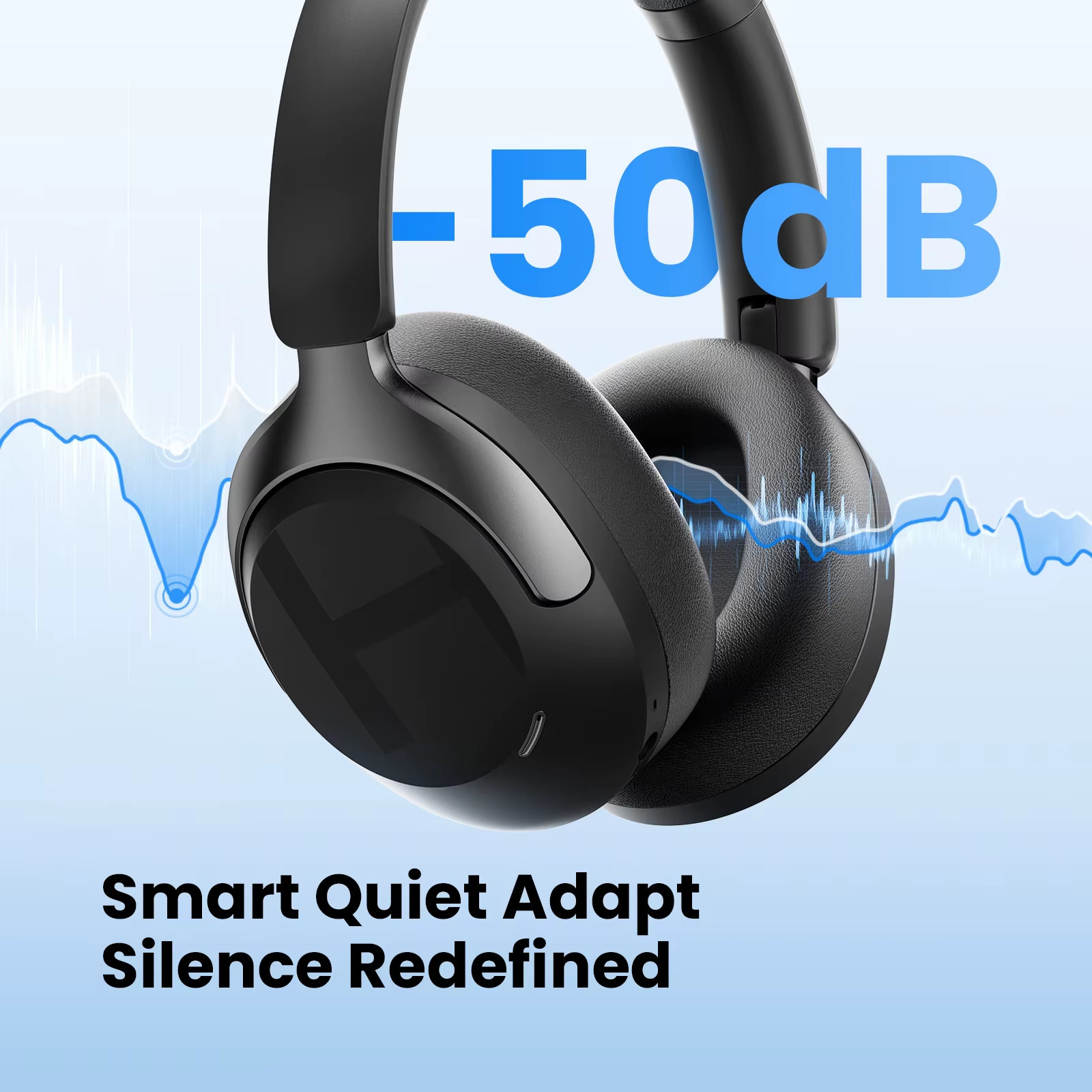 S40 ANC Wireless Headphone 50Db Noise Canceling Hi-Res 3D Spatial Audio Earphone