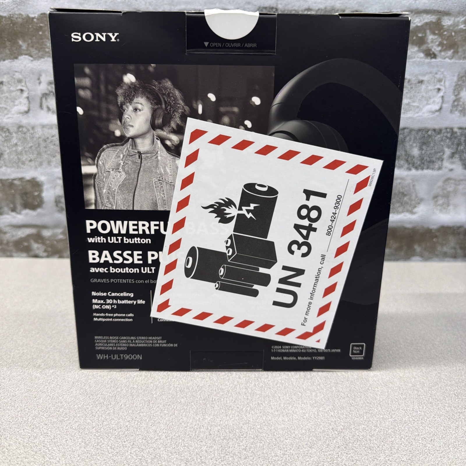 Sony ULT WEAR 900N Wireless Noise Canceling Bluetooth Headphones Black WH-ULT900