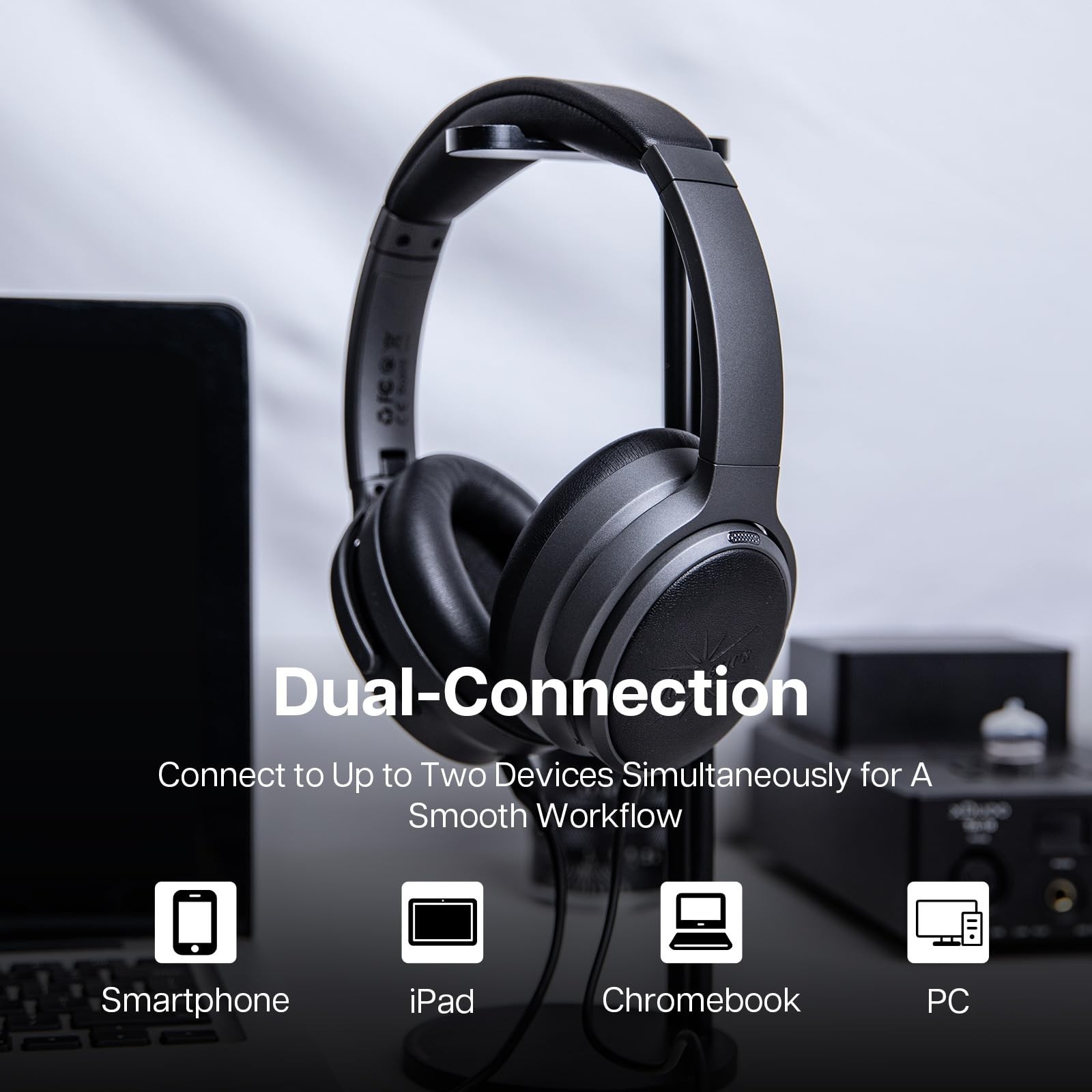 Linsoul Kiwi Ears Ardor Bluetooth 5.4 HiFi Closed Back Over-Ear Headphone