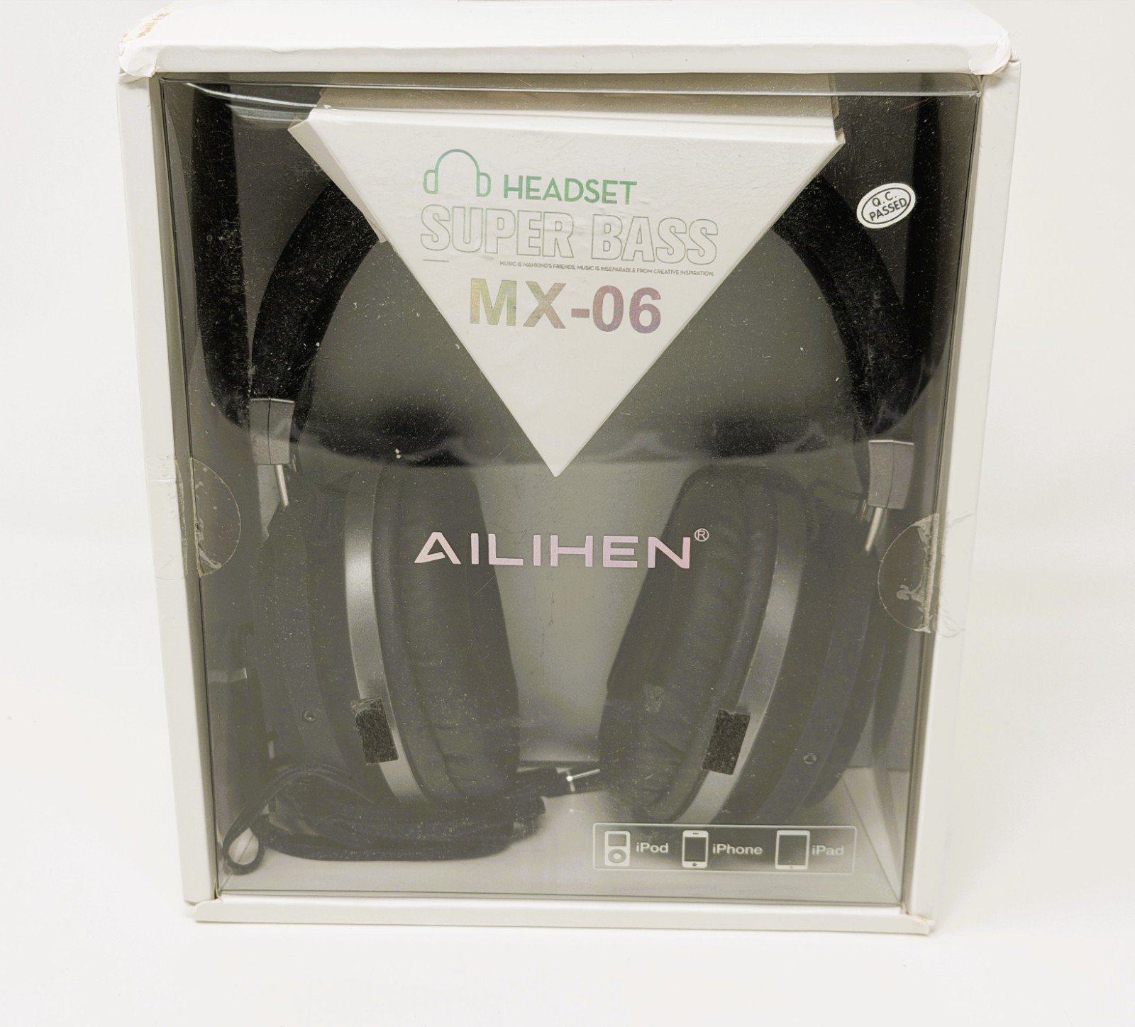 AILIHEN MX-06 Wired Over Ear Headphones Headset with Microphone 3.5mm Jack Black