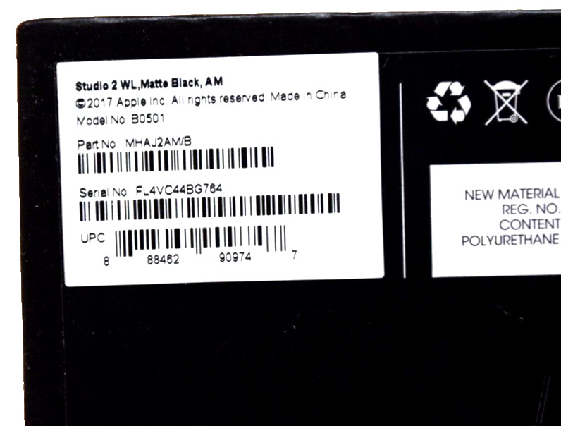 EMPTY BOX Beats Studio 2 Matte Black Wireless Bluetooth Headphones B0501
