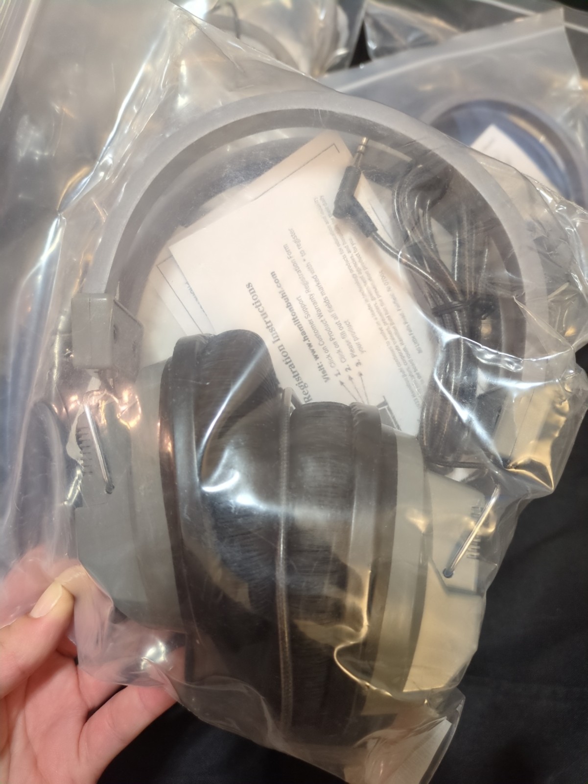 LOT OF 5 NEW Hamilton Buhl SchoolMate Deluxe Headphones, Gray (SC-7V)