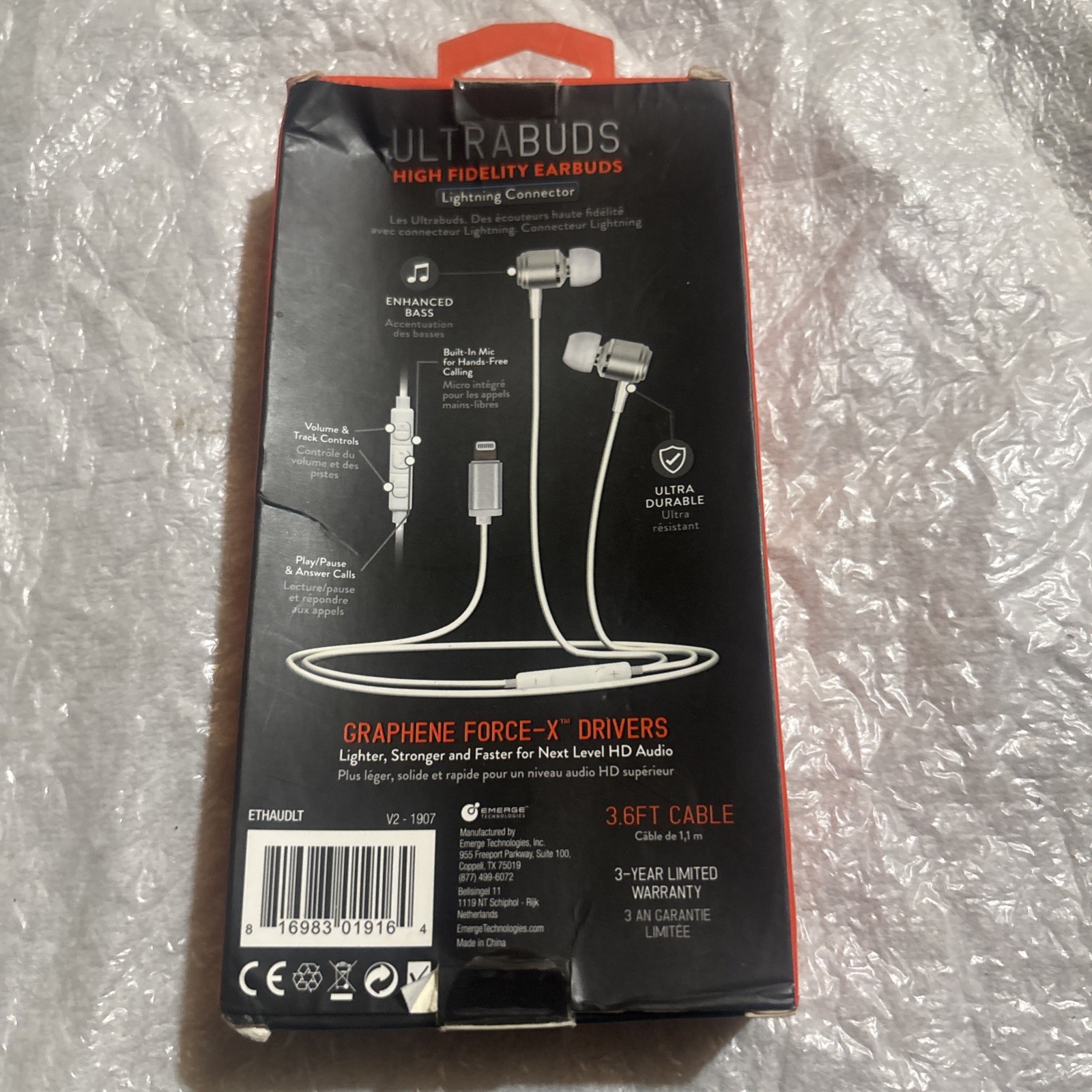 Helix Ultrabuds High Fidelity Ear Buds Lightning Connect