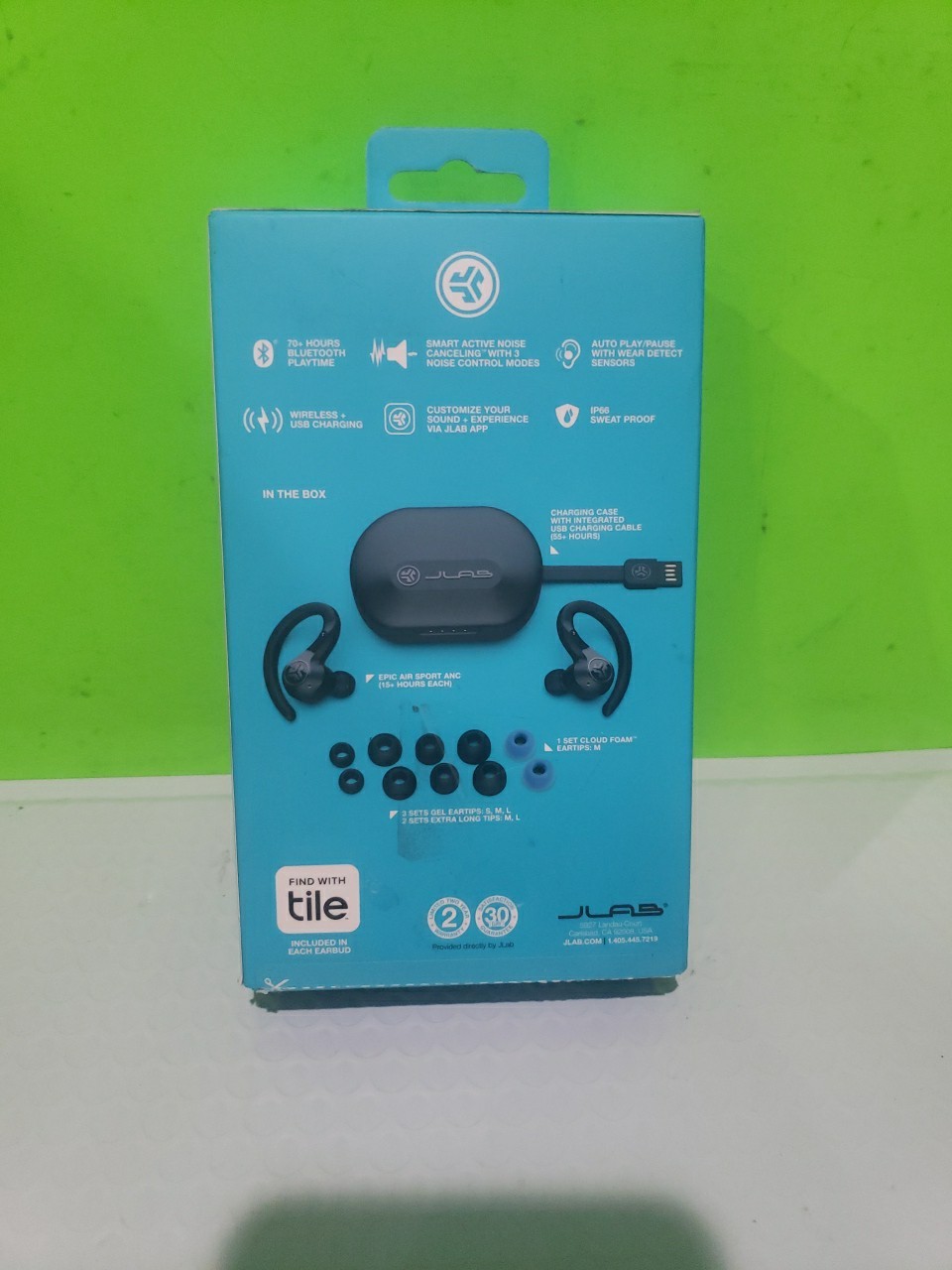 JLab Epic Air Sport ANC Active Noise Cancelling Wireless Bluetooth Earbuds GEN 2