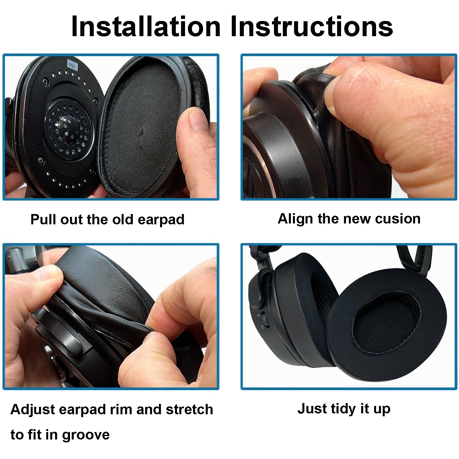 Upgrade Memory Foam Replacement Ear Pad Cushions for Sony MDR-RF985R Headphones