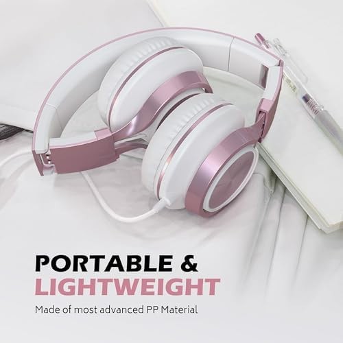 AILIHEN C8 Wired Headphones with Mic & Volume Control – Noise Isolating On-Ea…