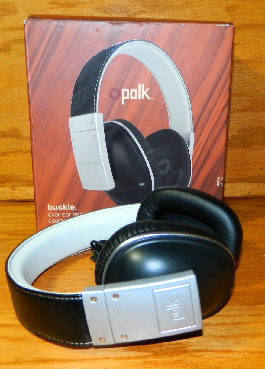 Polk Audio Buckle Over-Ear Wired Headphones w/ 3.5mm Stereo Audio Cord Works